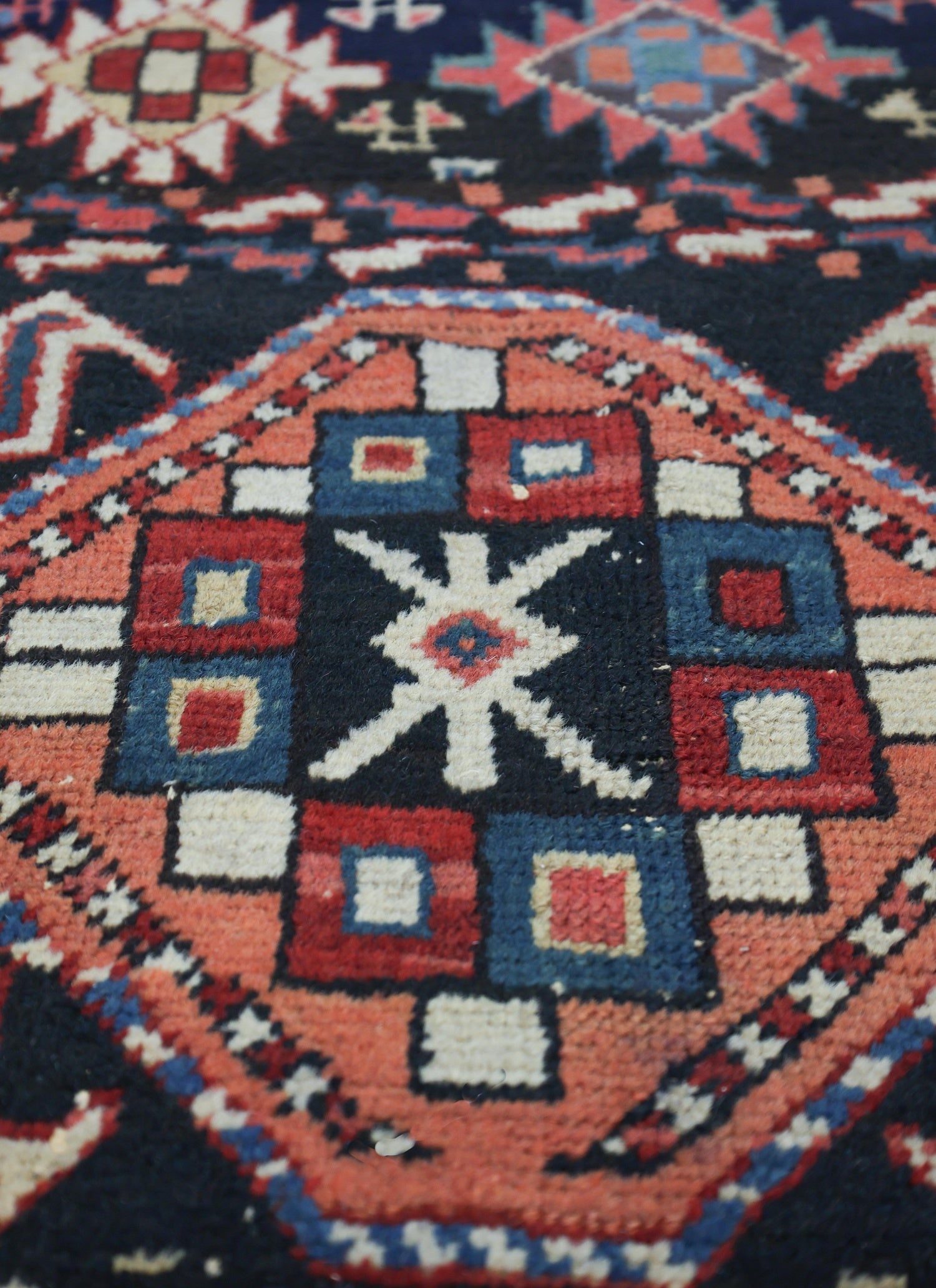 Antique Shasavan Handwoven Tribal Rug - J71130 - Authentic Persian Wool Carpet for Boho Home Decor, Living Room & Bedroom