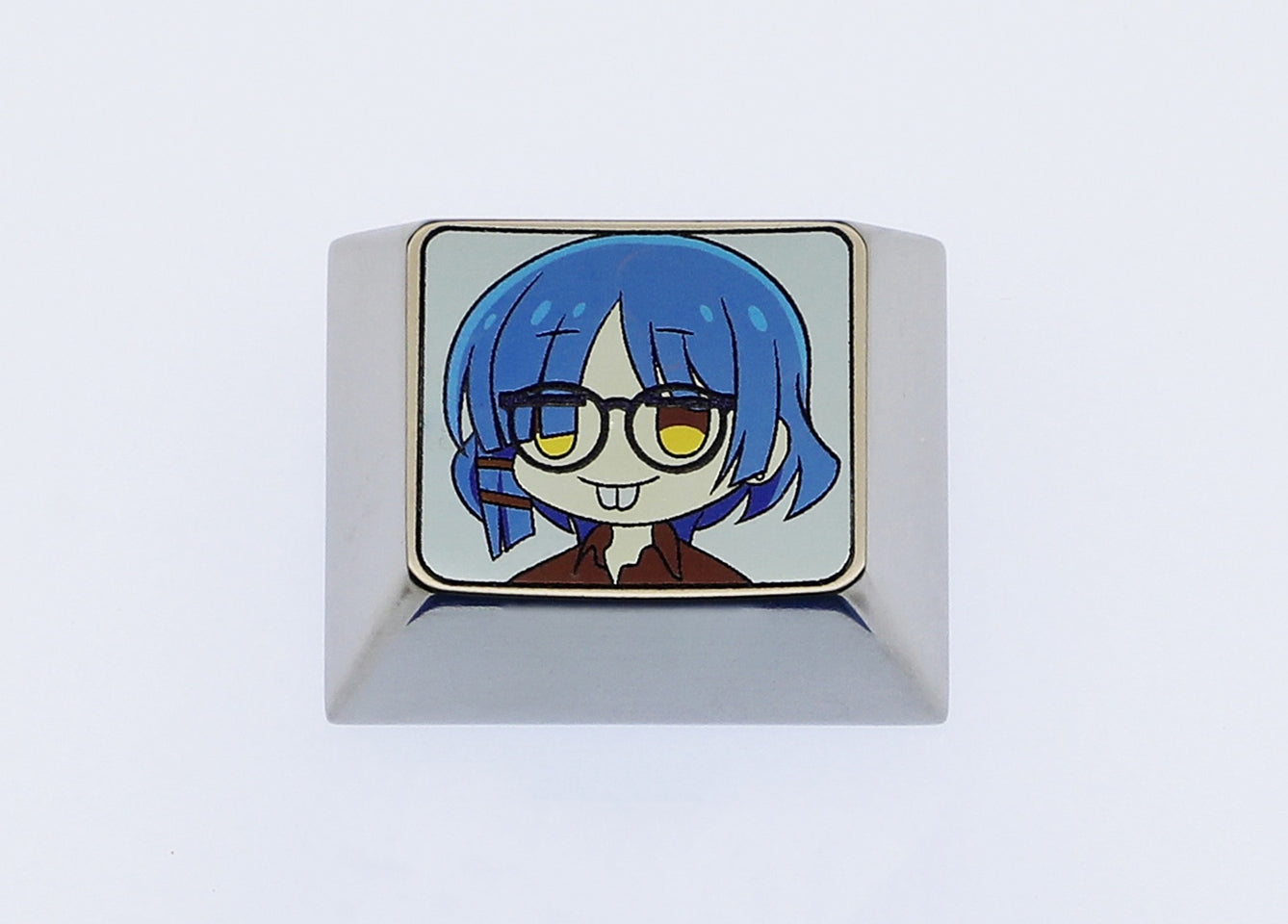 Bocchi The Rock! Yamada Ryo 1.25U Titanium Alloy Custom Carved Keycap - Premium Mechanical Keyboard Decorative Key for Anime Fans & Gamers - Perfect for Cosplay, Collecting & Keyboard Customization