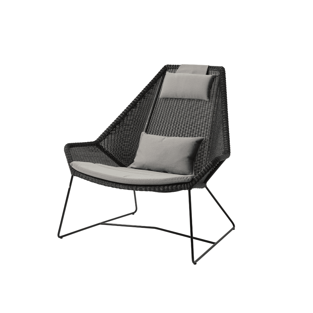 Breeze Highback Outdoor Chair - Comfortable Patio Lounge Chair for Backyard, Poolside, and Garden Relaxation