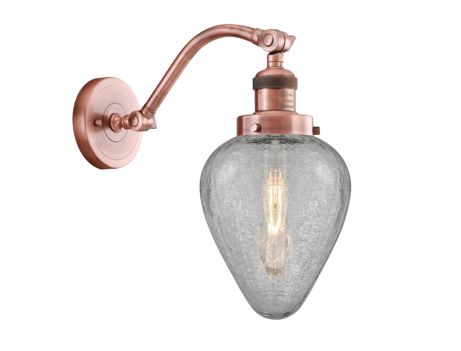 515-1W-AC-G165 Vintage Style Bare Bulb 1 Light Cord Set in Antique Copper - Perfect for Edison Bulbs, Industrial Lighting, and Retro Home Decor