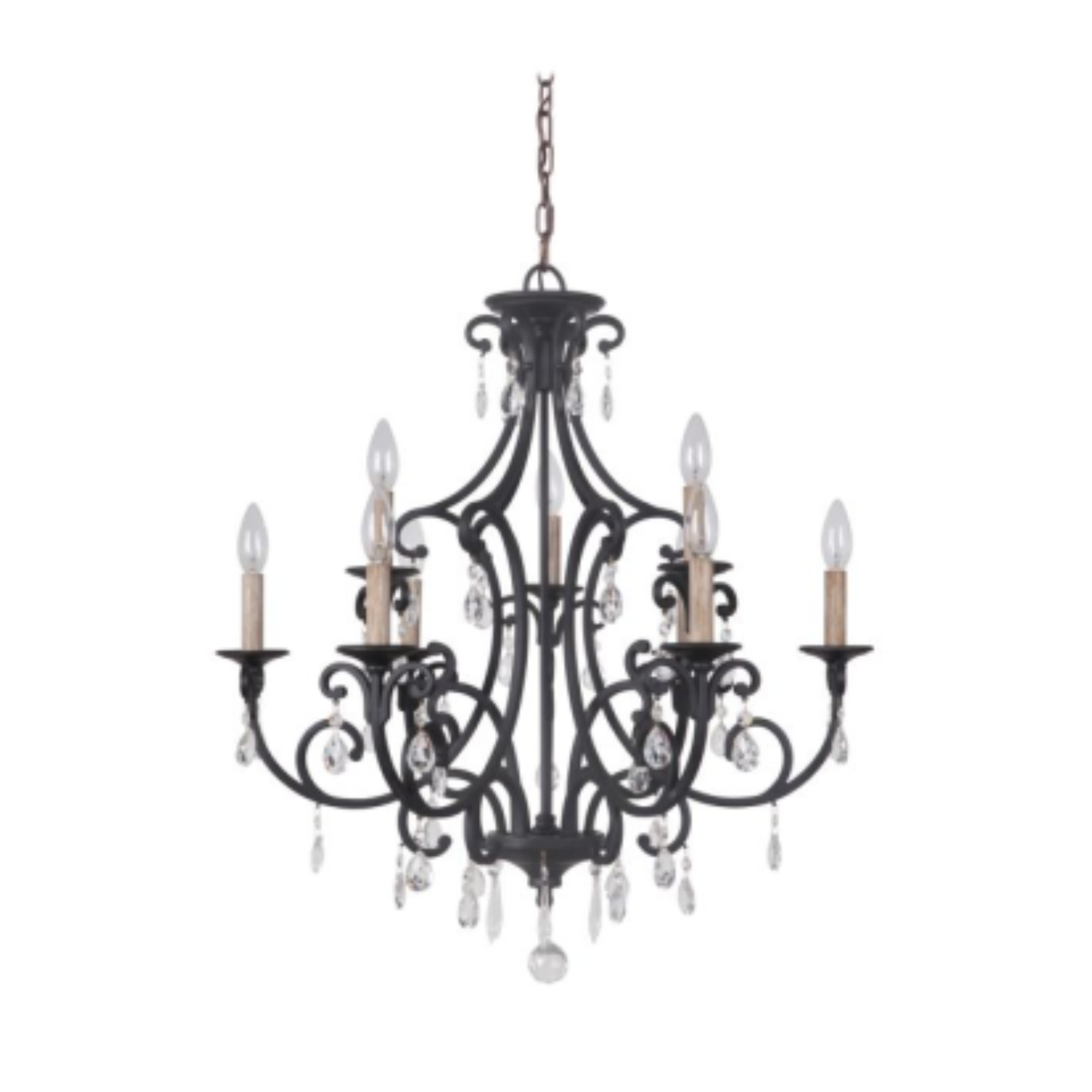 Craftmade Bentley 9-Light Matte Black Chandelier 38929 MBK - Elegant Dining Room & Foyer Lighting Fixture