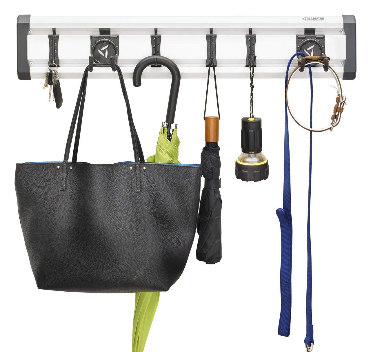 J & L Hooks (8-Pack) - Heavy Duty Stainless Steel Hanging Hooks for Home, Garage & Office Organization - Perfect for Hanging Tools, Plants, Towels & Decor
