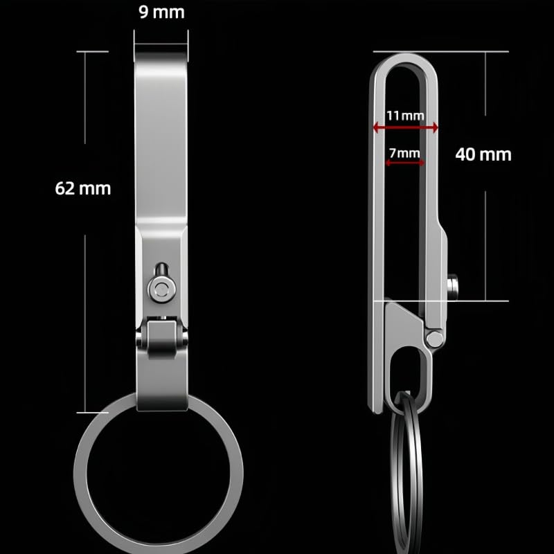 BANG TI Patented Mortise Lock Belt Key Clip - Secure Keys for Outdoor & Travel