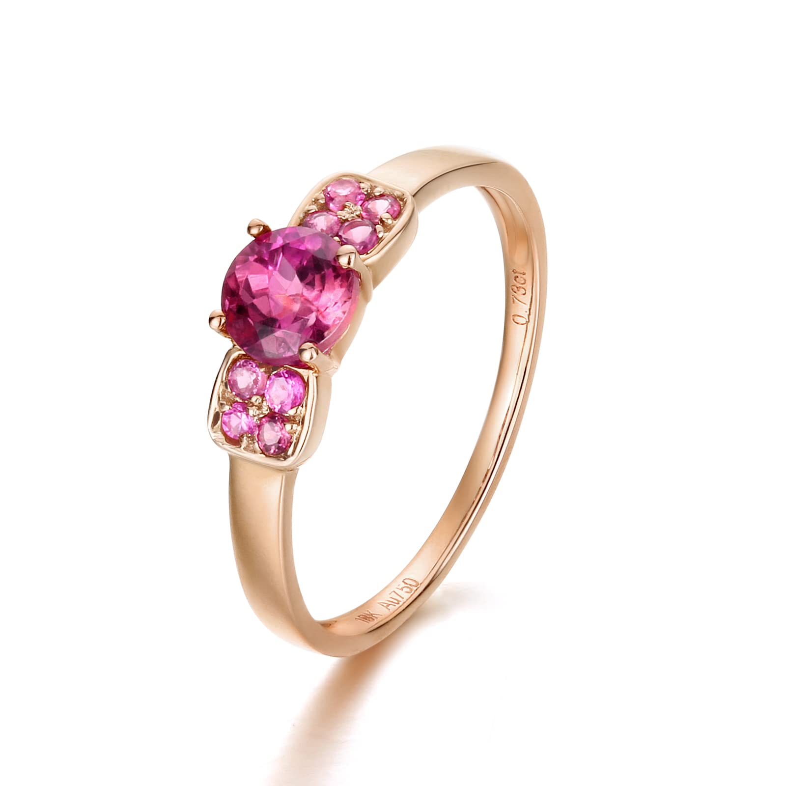 18K Solid Rose Gold Pink Tourmaline Engagement Ring for Women - Dainty Gemstone Jewelry, Elegant Fine Ring for Everyday Wear, Anniversary & Birthday Gift | Perfect for Proposals, Weddings, Date Nights & Special Occasions | Available in All Sizes