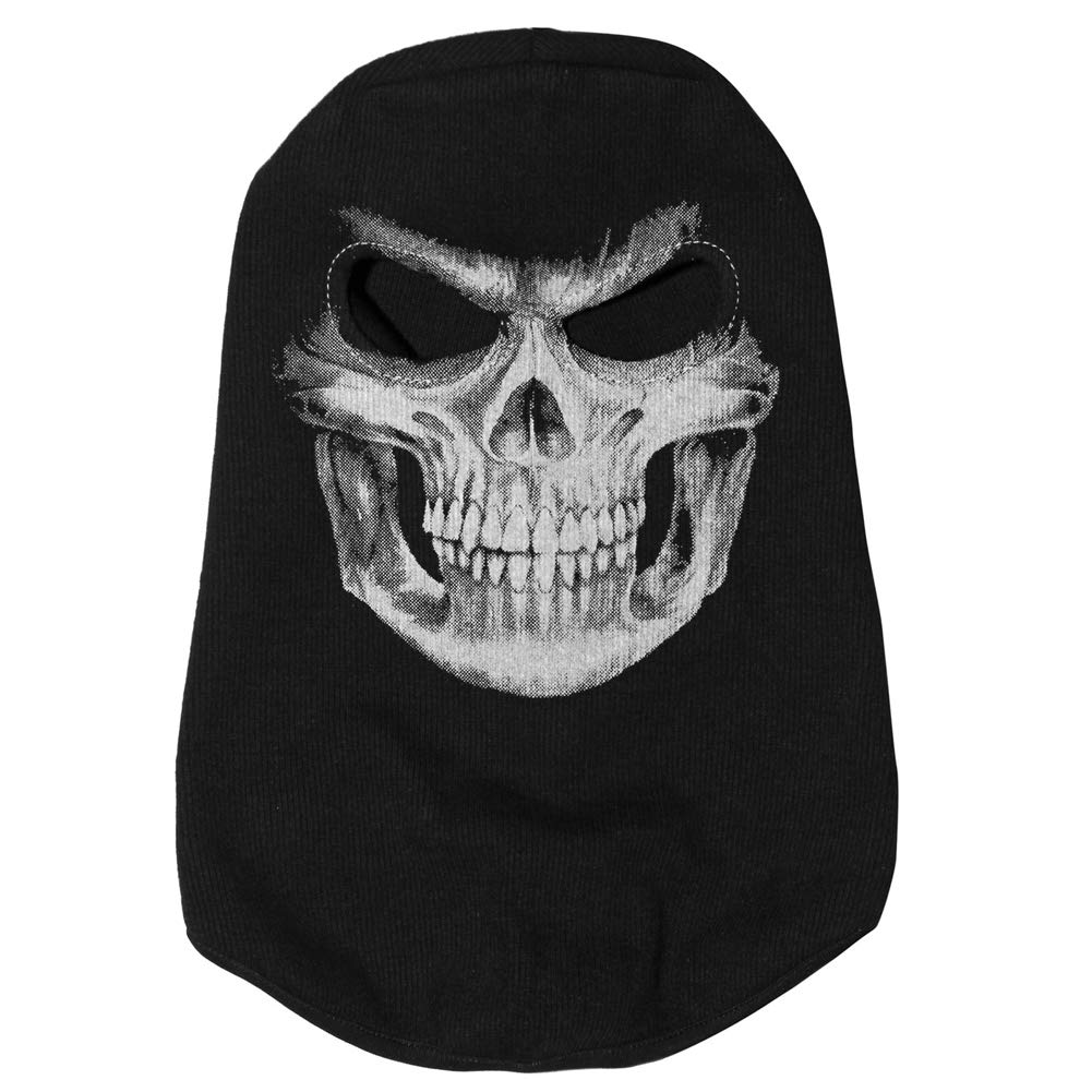 Full Face Skeleton Skull Ghost Halloween Balaclava Mask - Scary Cosplay Costume Accessory for Cycling, Outdoor Activities & Horror Parties (Includes Big Gloves)