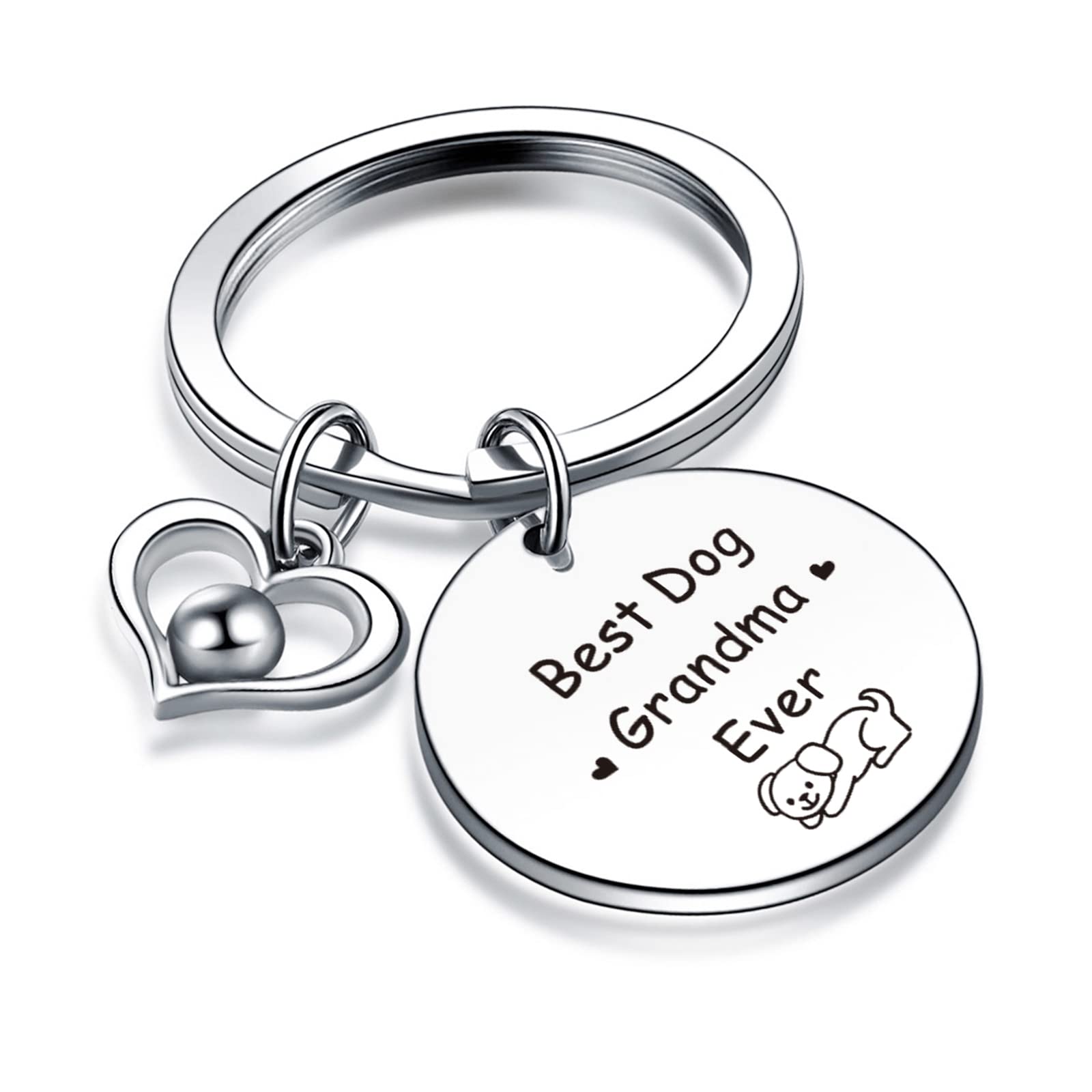 Dog Grandma Keychain - Cute Pet Lover Gift for Veterinarians & Dog Moms - Perfect for Dog Grandmothers - Great for Keyrings, Gifts & Everyday Use