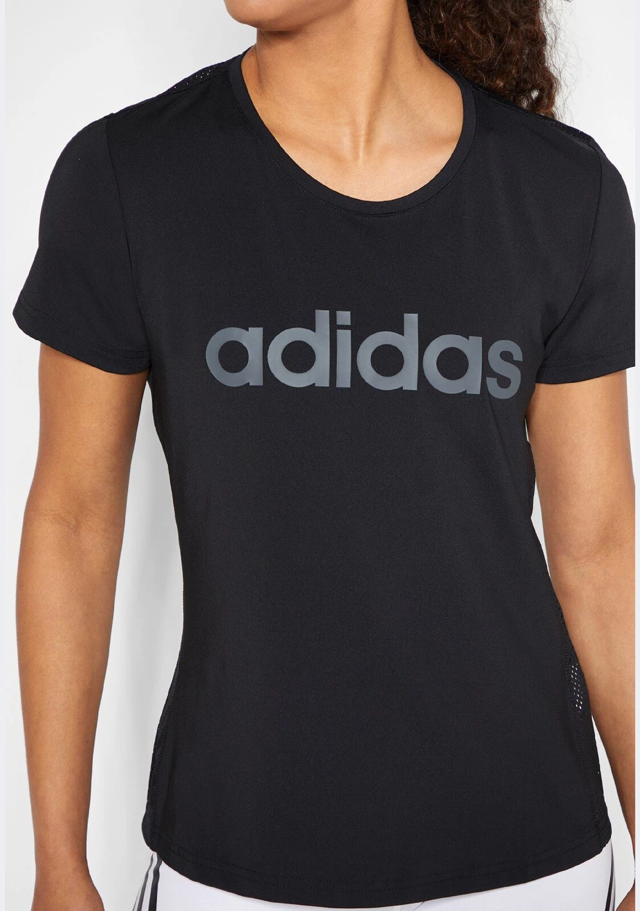 Adidas Women's Linear Tee - Soft Cotton Short Sleeve T-Shirt for Casual Wear, Gym & Everyday Outfits