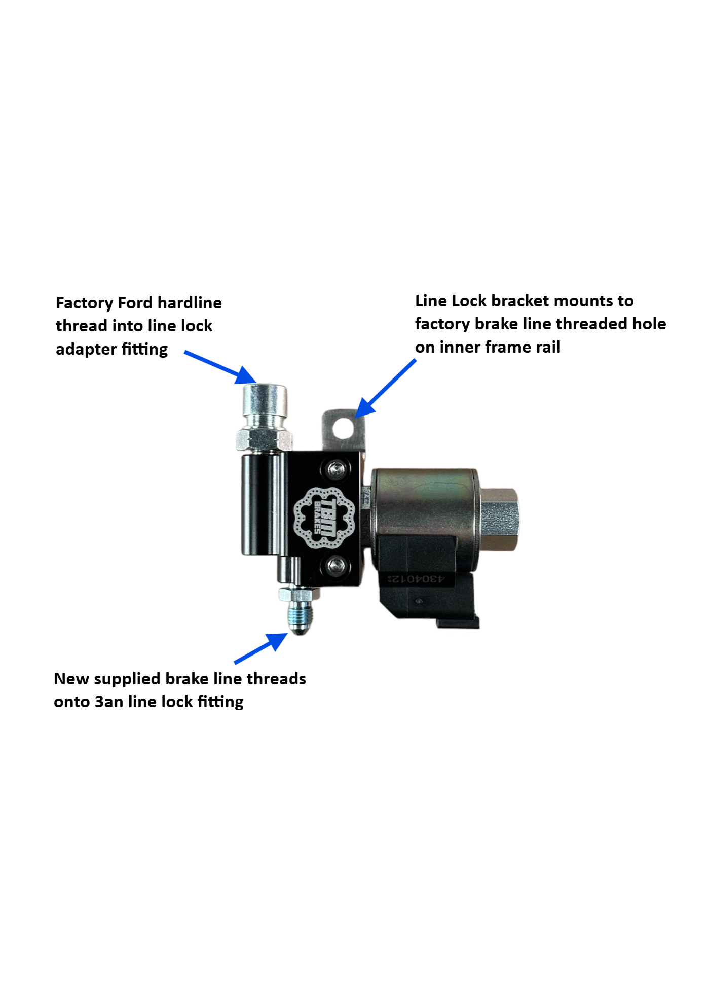 2015-2024 Ford Mustang S550/S650 Dual Line Lock Brake Kit with Brackets - Performance Upgrade for Drag Racing & Track Use