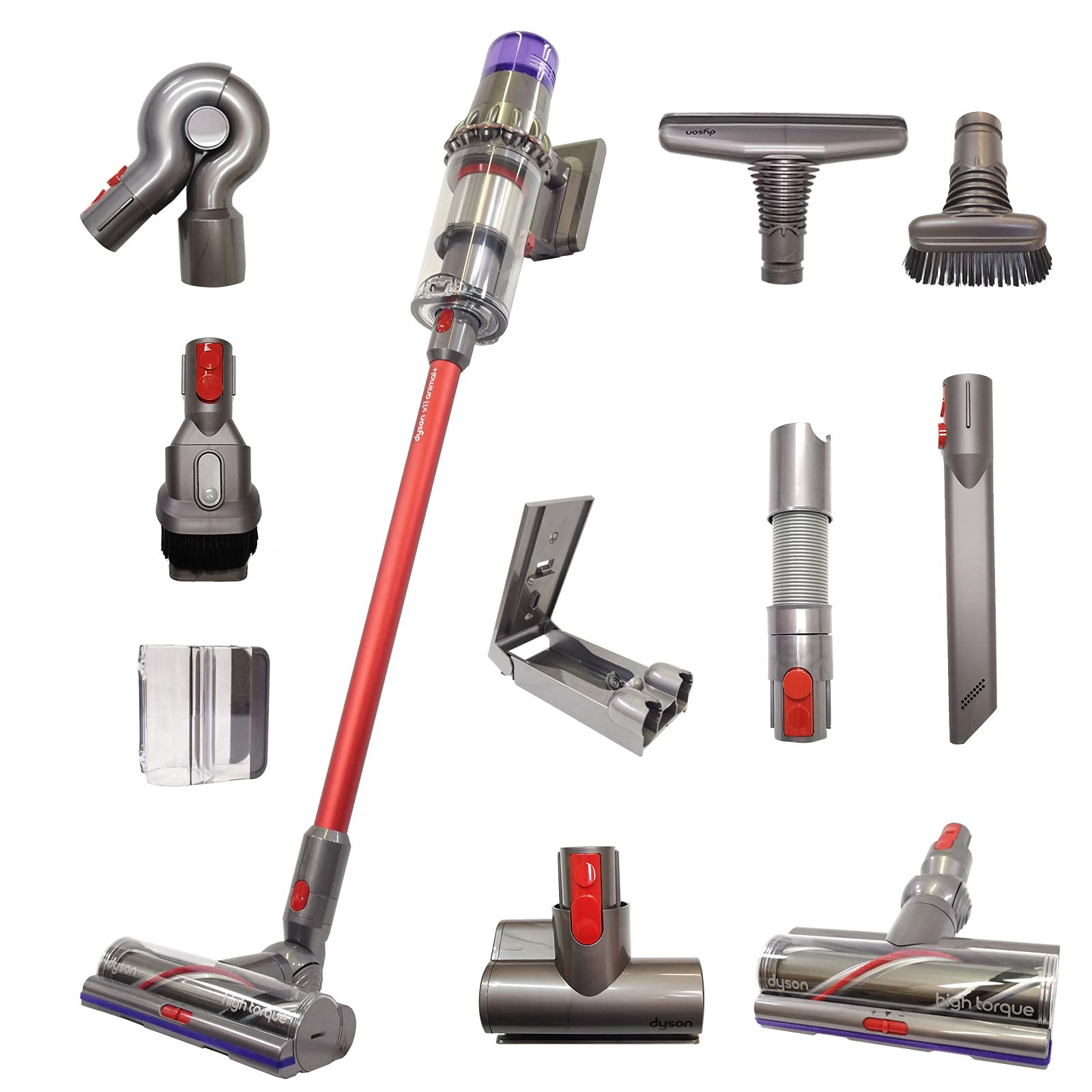 Dyson V11 Animal+ Cordless Stick Vacuum Cleaner - Powerful Suction, 60 Min Runtime, HEPA Filtration (Renewed Limited Red Edition) - Perfect for Pet Hair, Hard Floors & Carpets