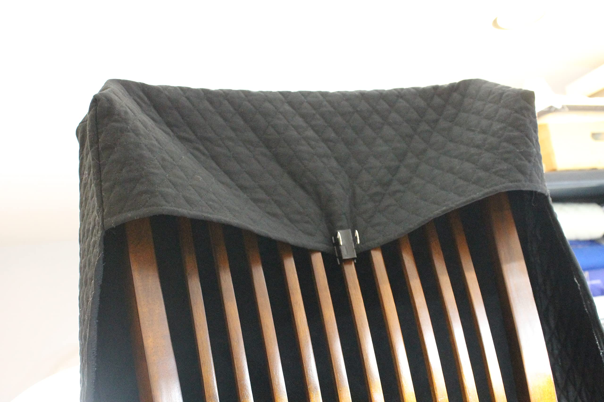 Premium Pre-Quilted Indoor Gym Cover for TONAL Systems - Custom Fit, Black with White Trim - Durable Protection for Home Workouts & Equipment Storage