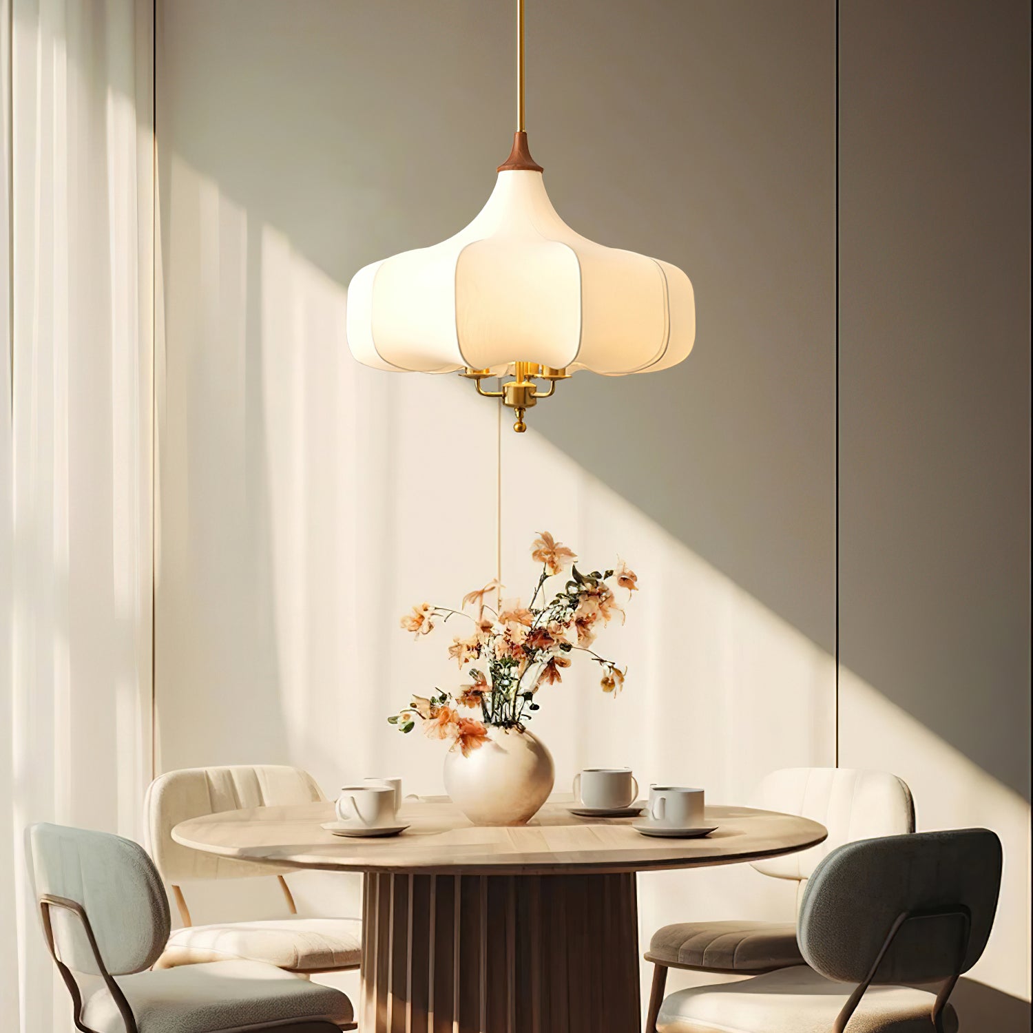Elegant Aurora Bloom Pendant Light - Modern Crystal Glass Ceiling Lamp for Dining Room, Kitchen Island & Bedroom Decor - Dimmable LED Hanging Light Fixture