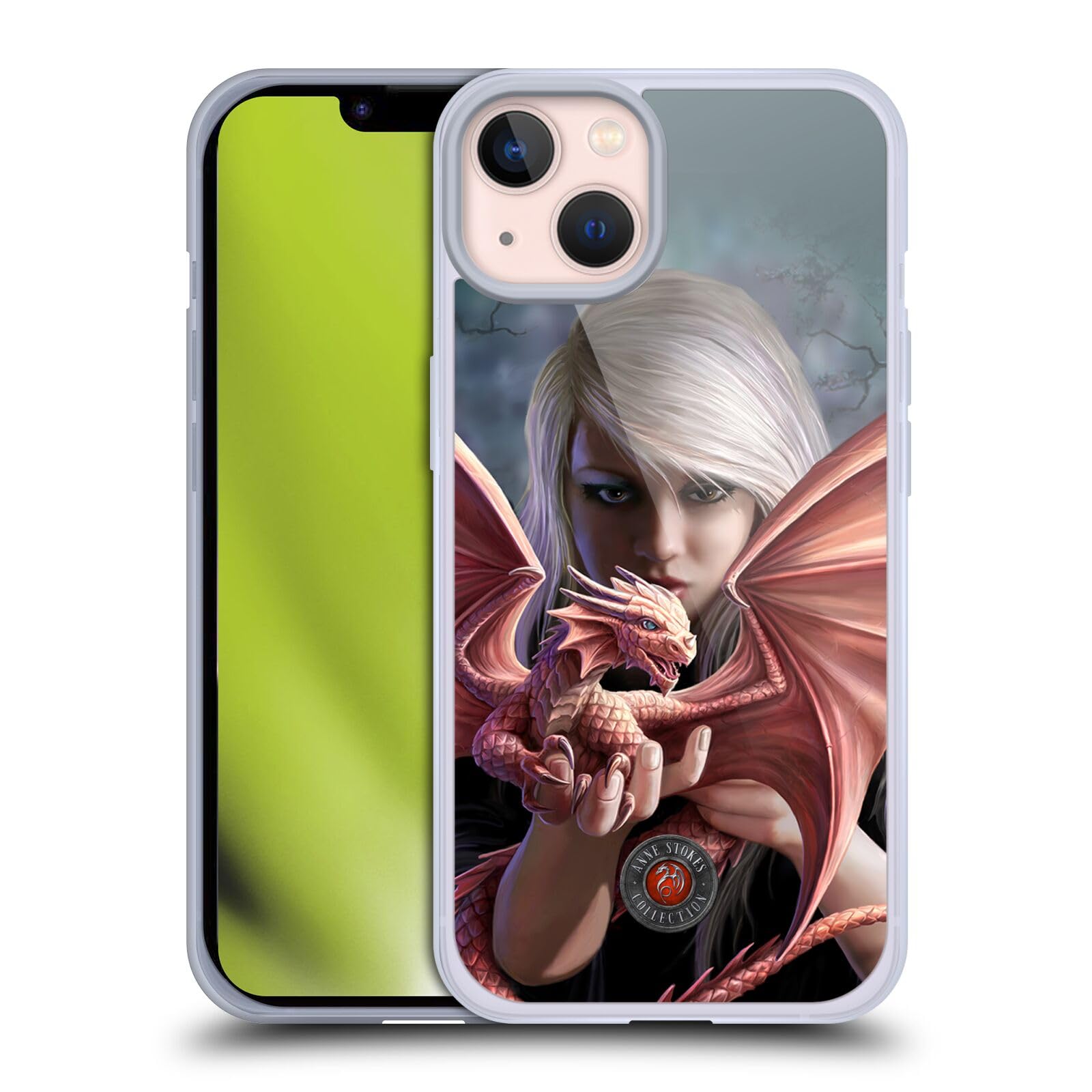 Anne Stokes Dragonkin Dragon Friendship Soft Gel Case for iPhone 13 - Officially Licensed Fantasy Art Phone Cover | Perfect for Gamers, Fantasy Lovers & Unique Gift Ideas