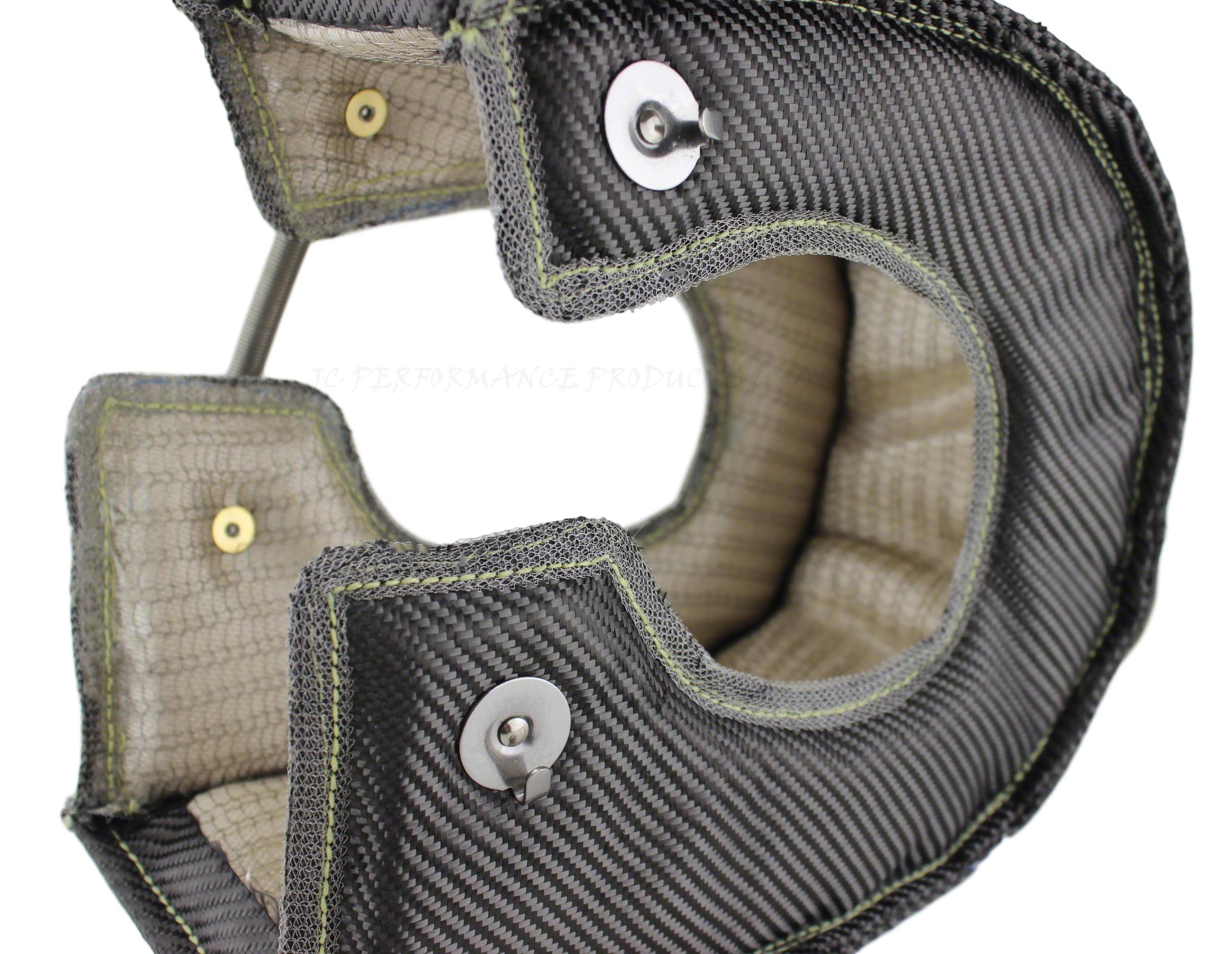Black Basalt Carbon Fiber Stainless Steel Mesh Turbo Heat Shield Blanket - High Performance Heat Protection for Turbochargers, Exhaust Manifolds & Downpipes - Perfect for Racing, Performance Tuning & Automotive Upgrades