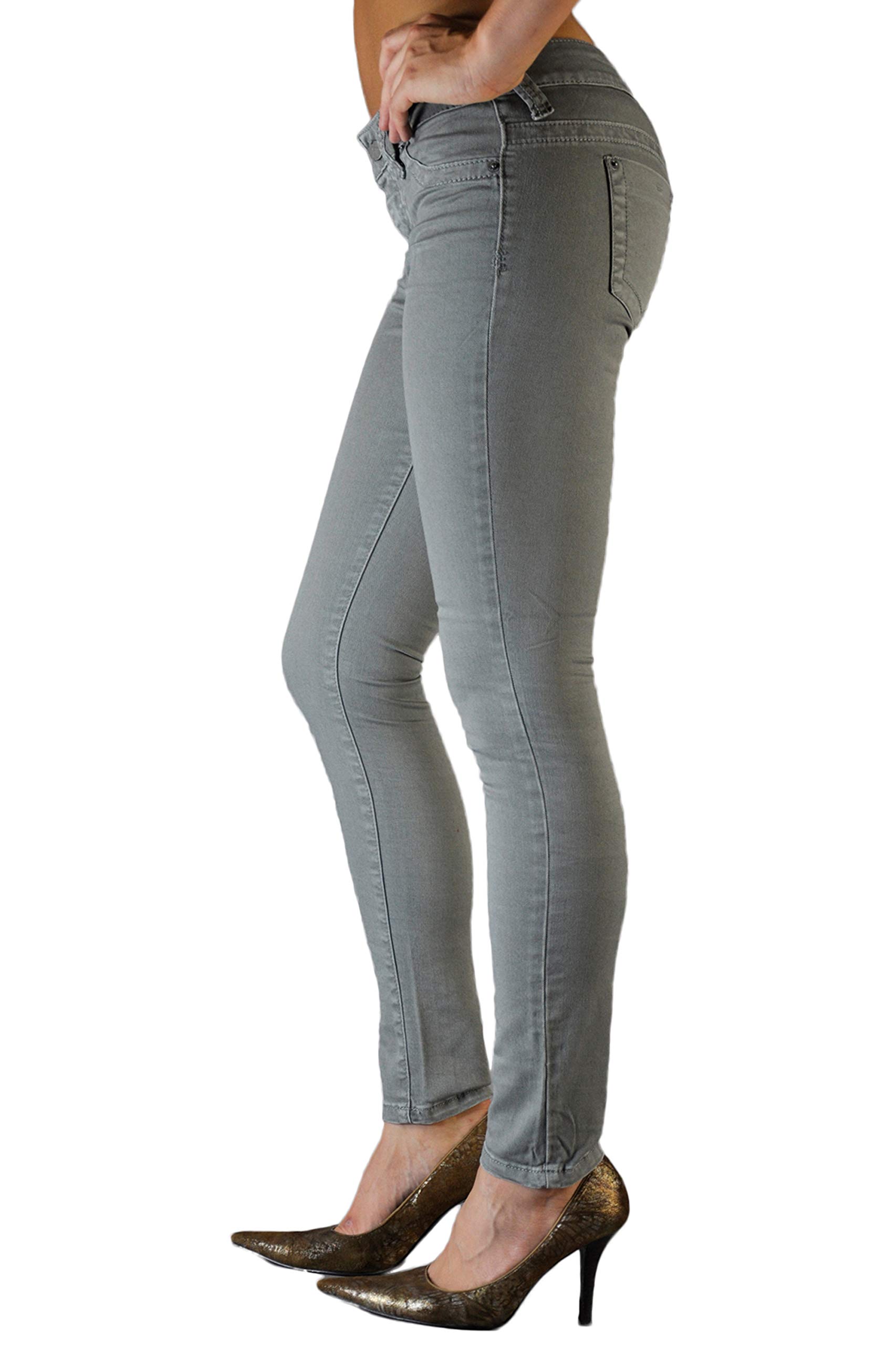 Premium Women's Stretch Skinny Jeans - Comfortable Color Denim Pants for Everyday Wear | Trendy Casual Outfits & Office Style