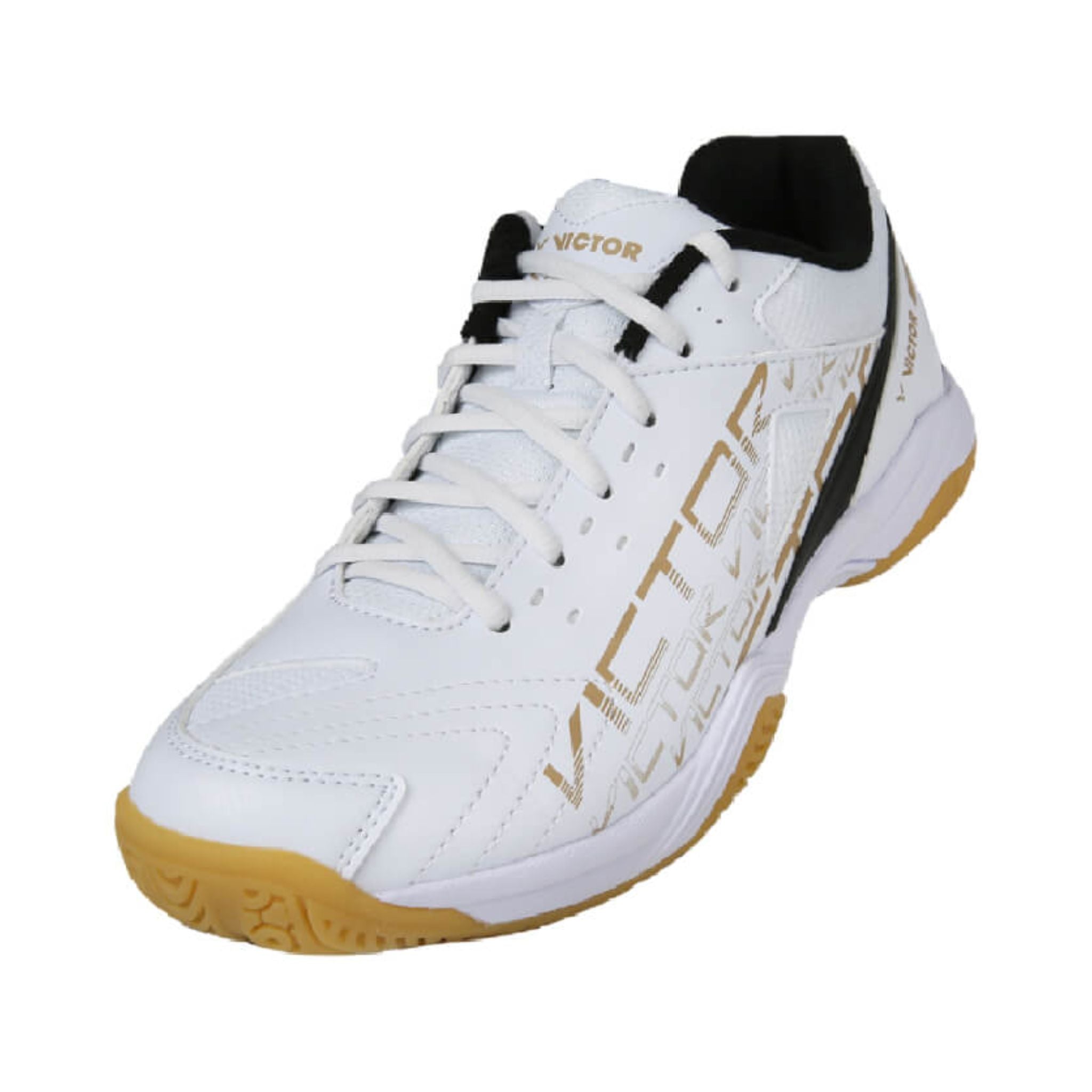 Victor A170 AC Court Shoes for Badminton & Volleyball - Lightweight & Breathable Indoor Sports Shoes [Bright White/Black] - Perfect for Gym, Court & Training Sessions