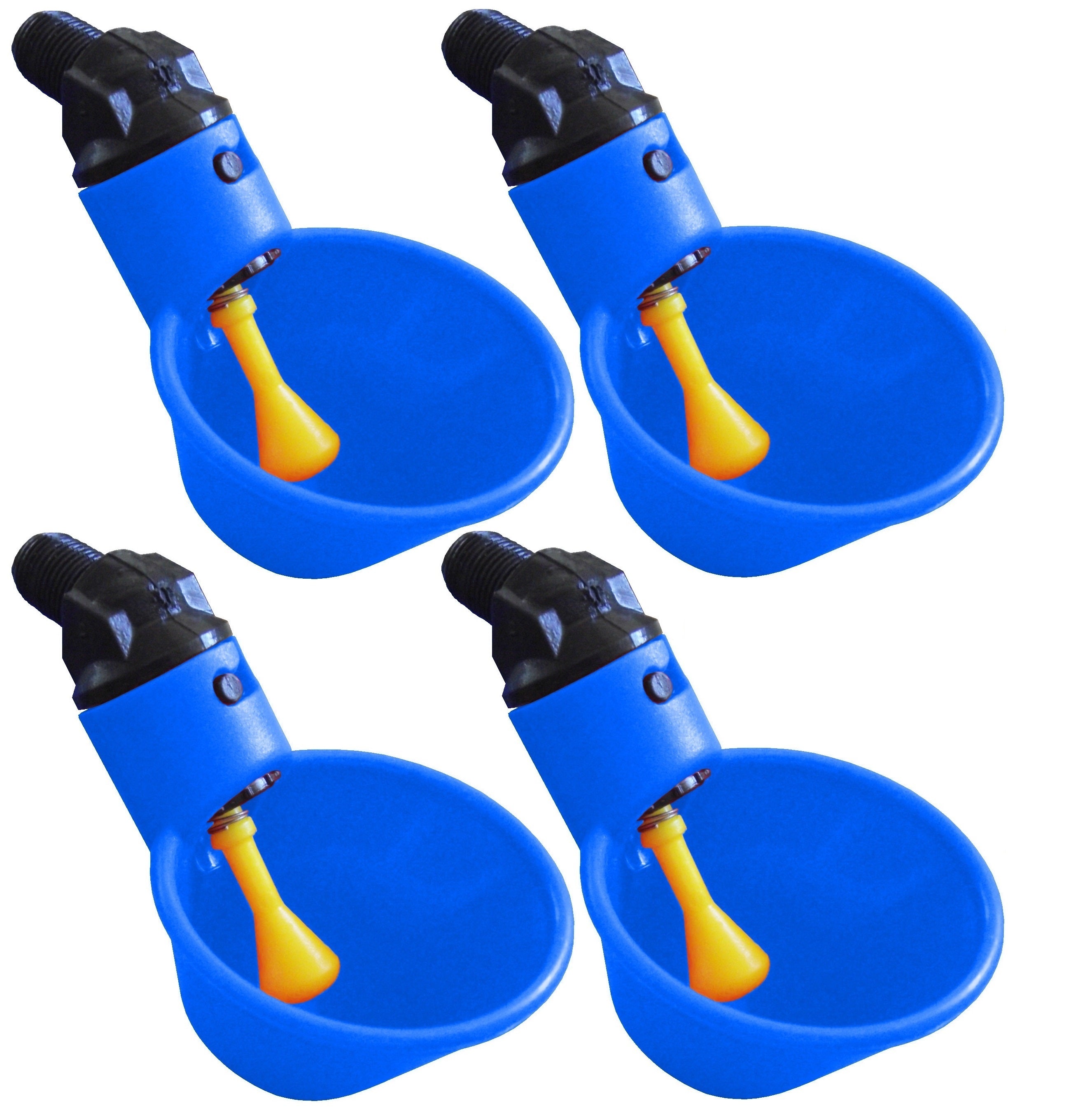 Automatic Poultry Waterer - Blue Cup-Style Chicken Drinker for Coops, Farms & Backyard Flocks - Durable & Leak-Proof Design