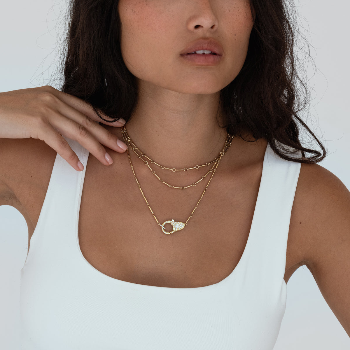 Layered Sloan Necklace for Women - Elegant Gold Plated Layered Chain Necklace - Perfect for Everyday Wear, Date Night & Special Occasions