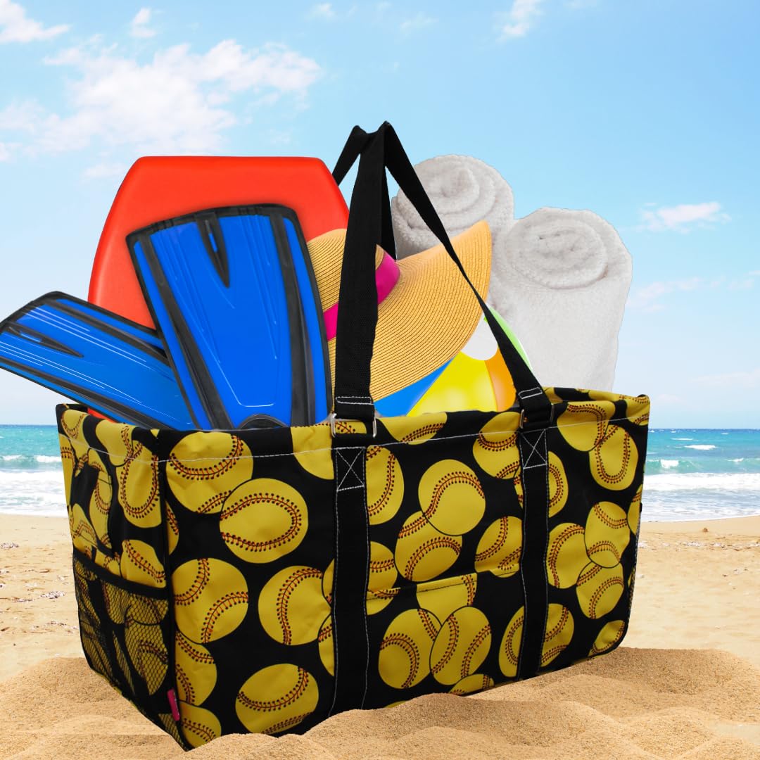 NGIL Extra Large Reusable Grocery Tote Bag - Foldable Collapsible Shopping Bag for Groceries, Storage, Picnic, Beach - Perfect for Supermarket, Travel & Outdoor Activities