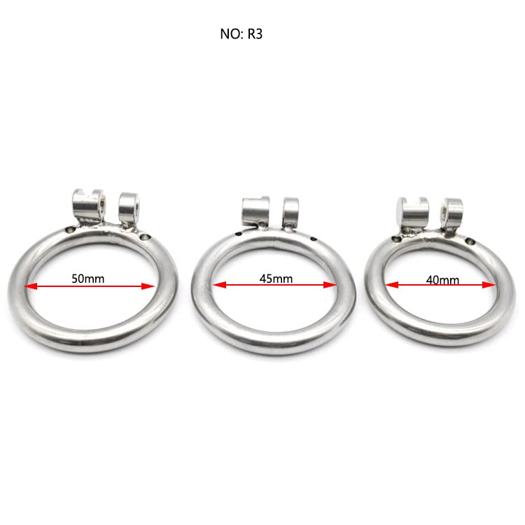 Premium Stainless Steel Male Chastity Cage Lock with Catheter - 50mm Silver BDSM Toy for Couples Play & Long-Term Wear