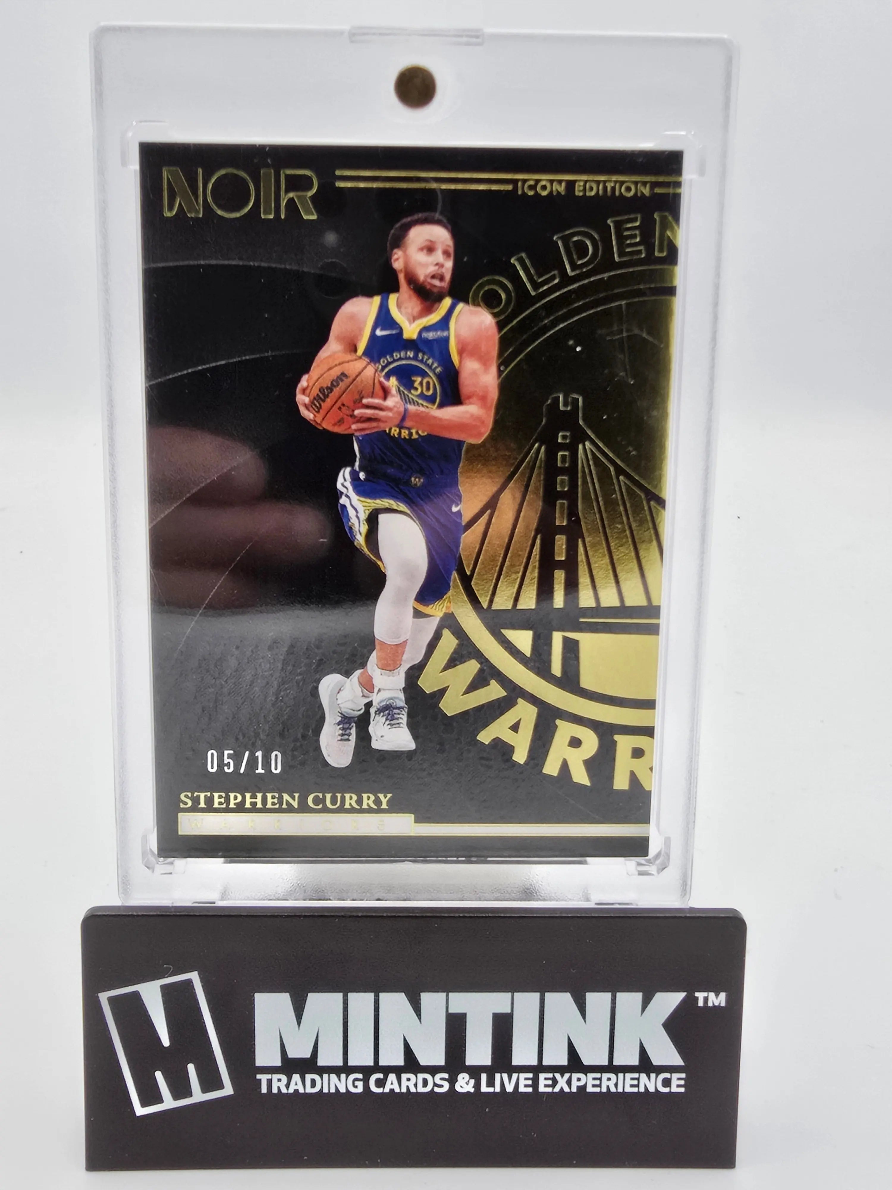 2023-24 Panini Noir Basketball Stephen Curry Icon Edition Gold Parallel /10 #135 - Rare Collectible for NBA Fans & Sports Memorabilia Enthusiasts