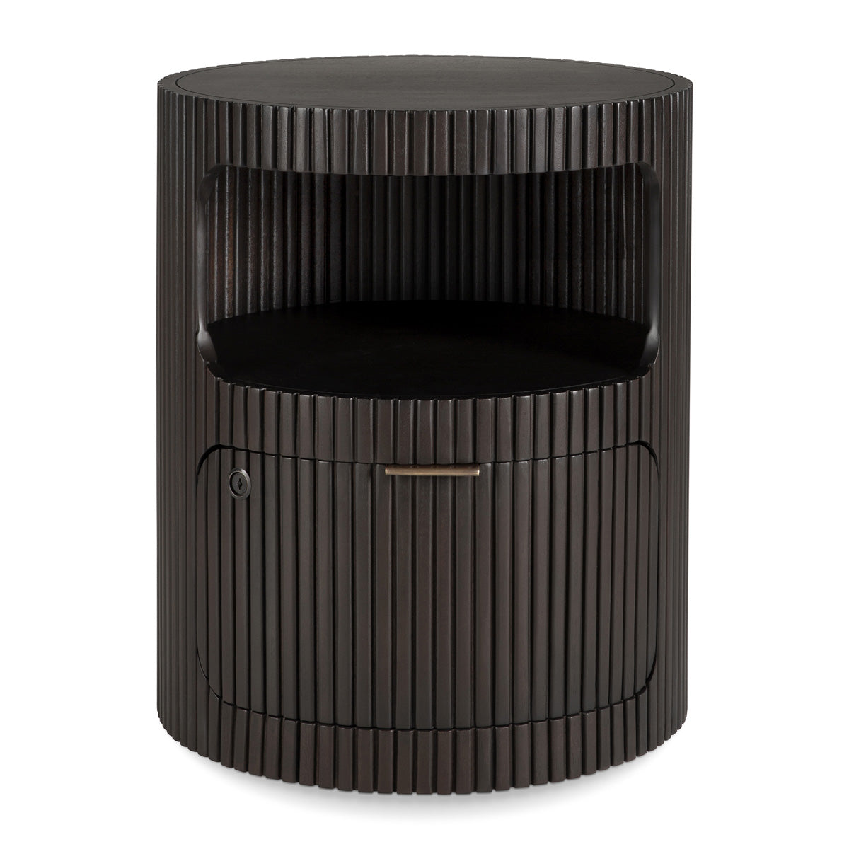 Boomerang Drawer Nightstand - Modern Bedside Table with Unique Curved Design for Bedroom, Living Room, or Office - Perfect for Small Spaces and Storage Organization