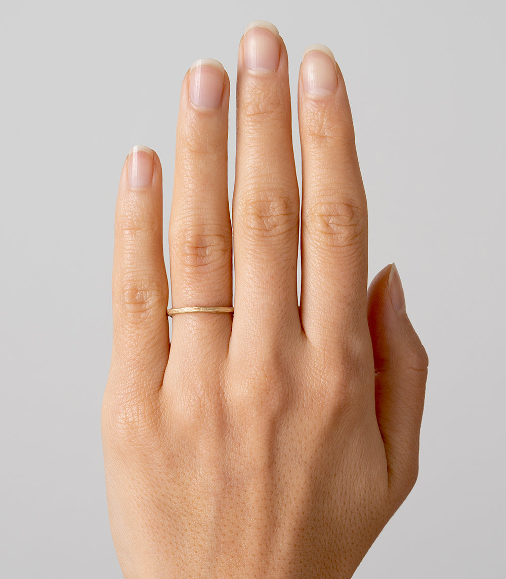 14K Gold Branch Textured Stackable Ring - Dainty Nature-Inspired Jewelry for Women - Perfect for Layering, Everyday Wear & Special Occasions