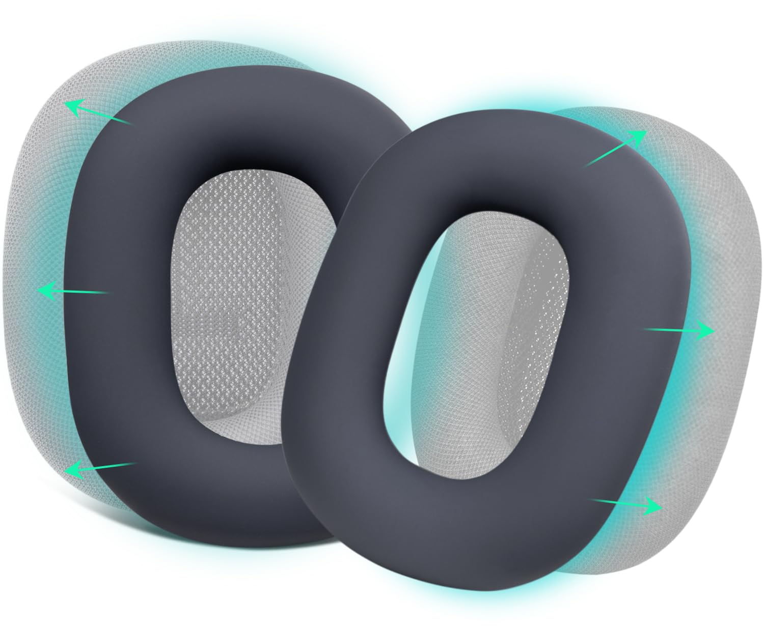 SOULWIT Silicone Ear Pads Cover Protector for AirPods Max Headphones - Sweatproof, Washable, Durable Replacement Cushions (Navy Blue) - Perfect for Workouts, Travel & Daily Use