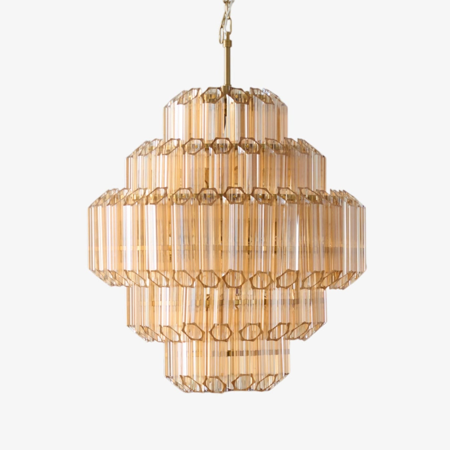 Luxury Aurum Cascade Murano Glass Chandelier - Handcrafted Italian Crystal Lighting Fixture for Dining Room, Foyer & Luxury Home Decor