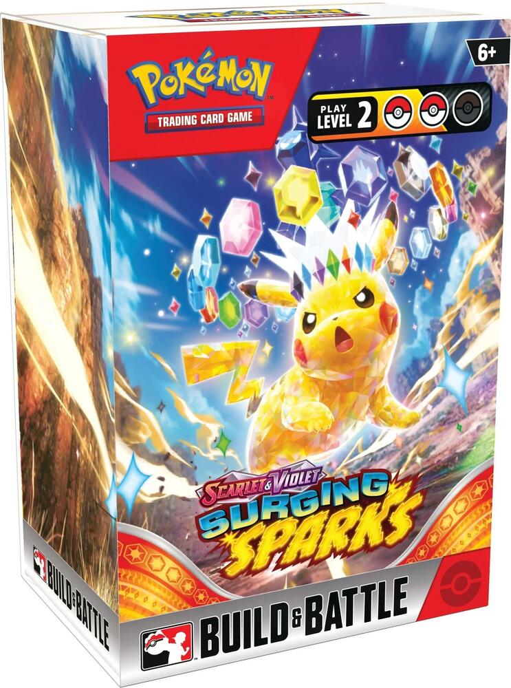 Pokemon Scarlet & Violet Surging Sparks Build & Battle Box - Official TCG Expansion Deck for Collectors & Players | Perfect for Tournaments, Game Nights & Gifts