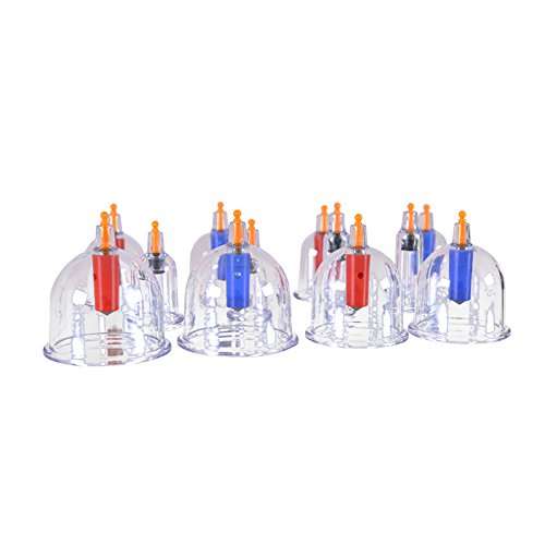 Kangzhu Traditional Chinese Biomagnetic Vacuum Cupping Therapy Set - 12 Cups for Pain Relief, Detox & Relaxation - Perfect for Home Spa, Massage & Holistic Wellness
