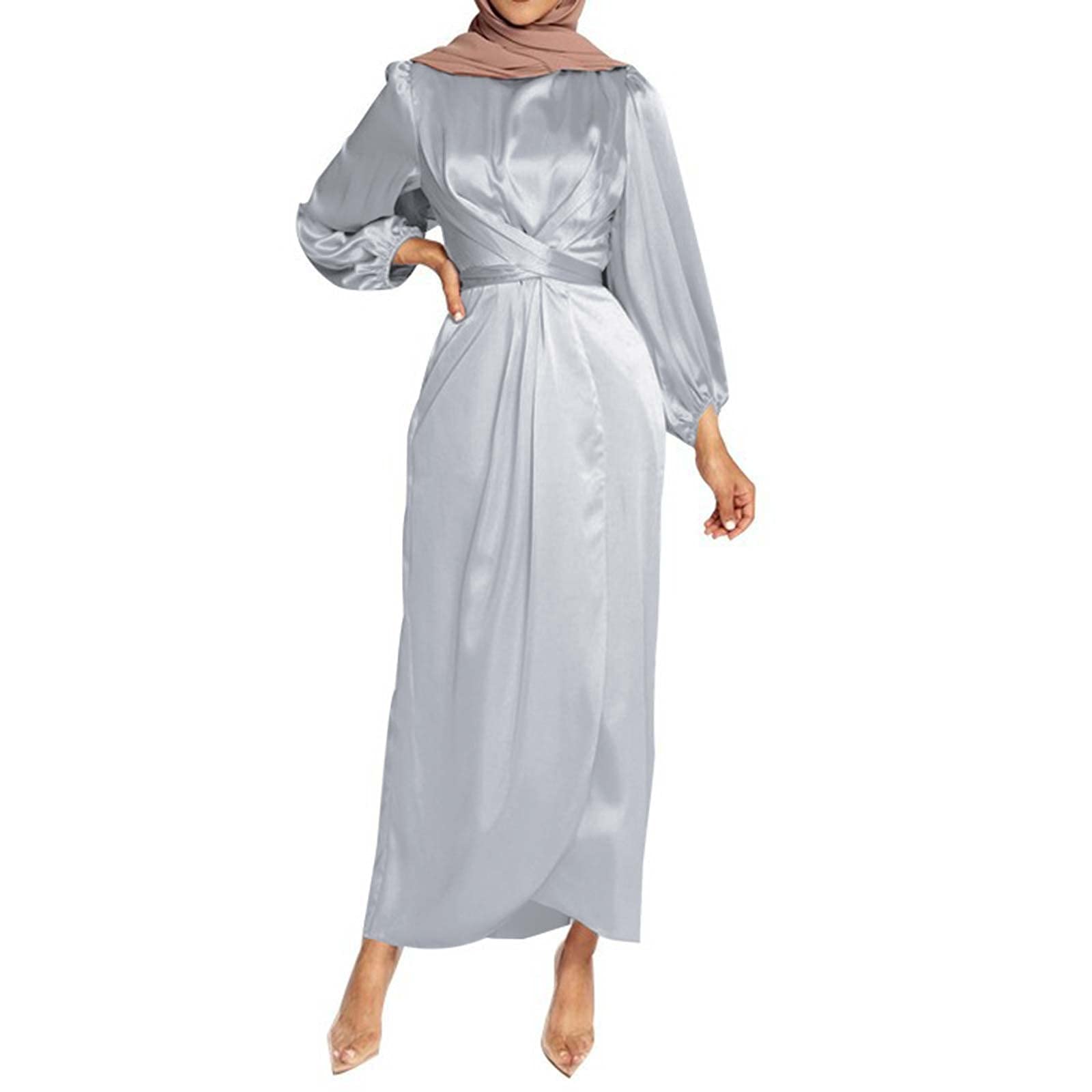 Elegant Muslim Wedding Guest Dresses for Women - Lace Embroidered Arab Kaftan Maxi Dress & Islamic Jilbab Abaya - Perfect for Special Occasions, Eid Celebrations, and Formal Events