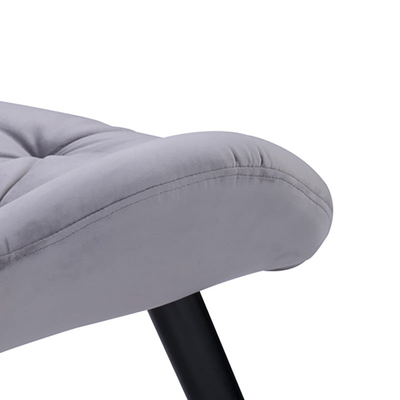 SALOMI Modern Lounge Chair - Ash Grey Upholstered Accent Chair for Living Room, Bedroom & Office - Comfortable Relaxing Chair for Home Decor