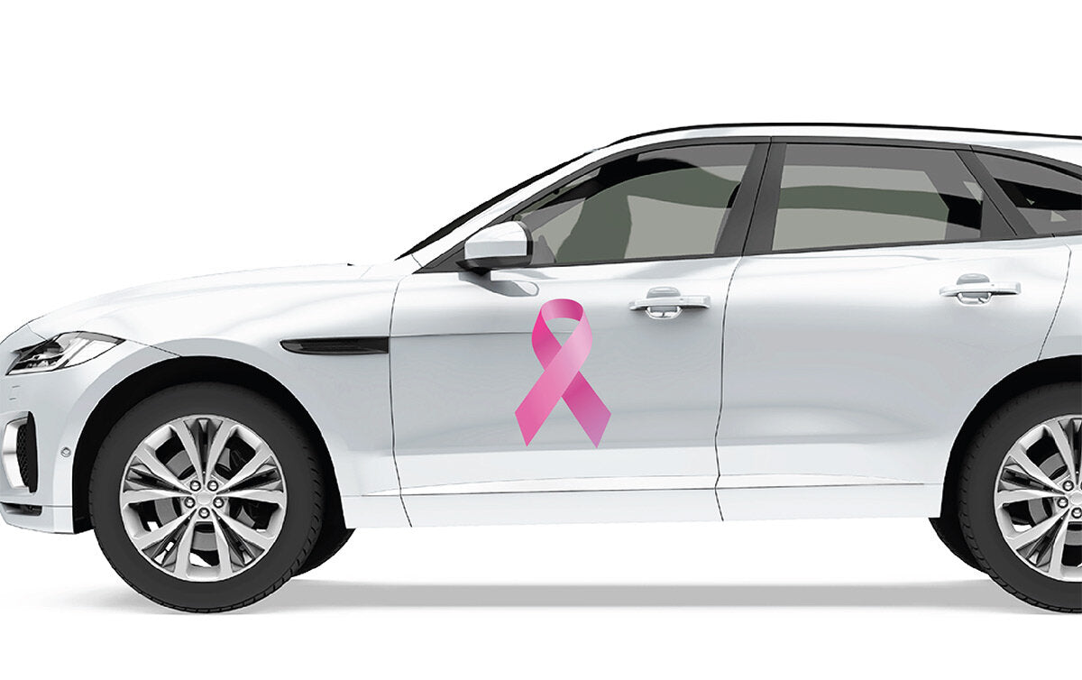 Breast Cancer Awareness Ribbon Decal - Pink Ribbon Car Sticker, Laptop Decal, Water Bottle Vinyl - Support Survivors & Raise Awareness