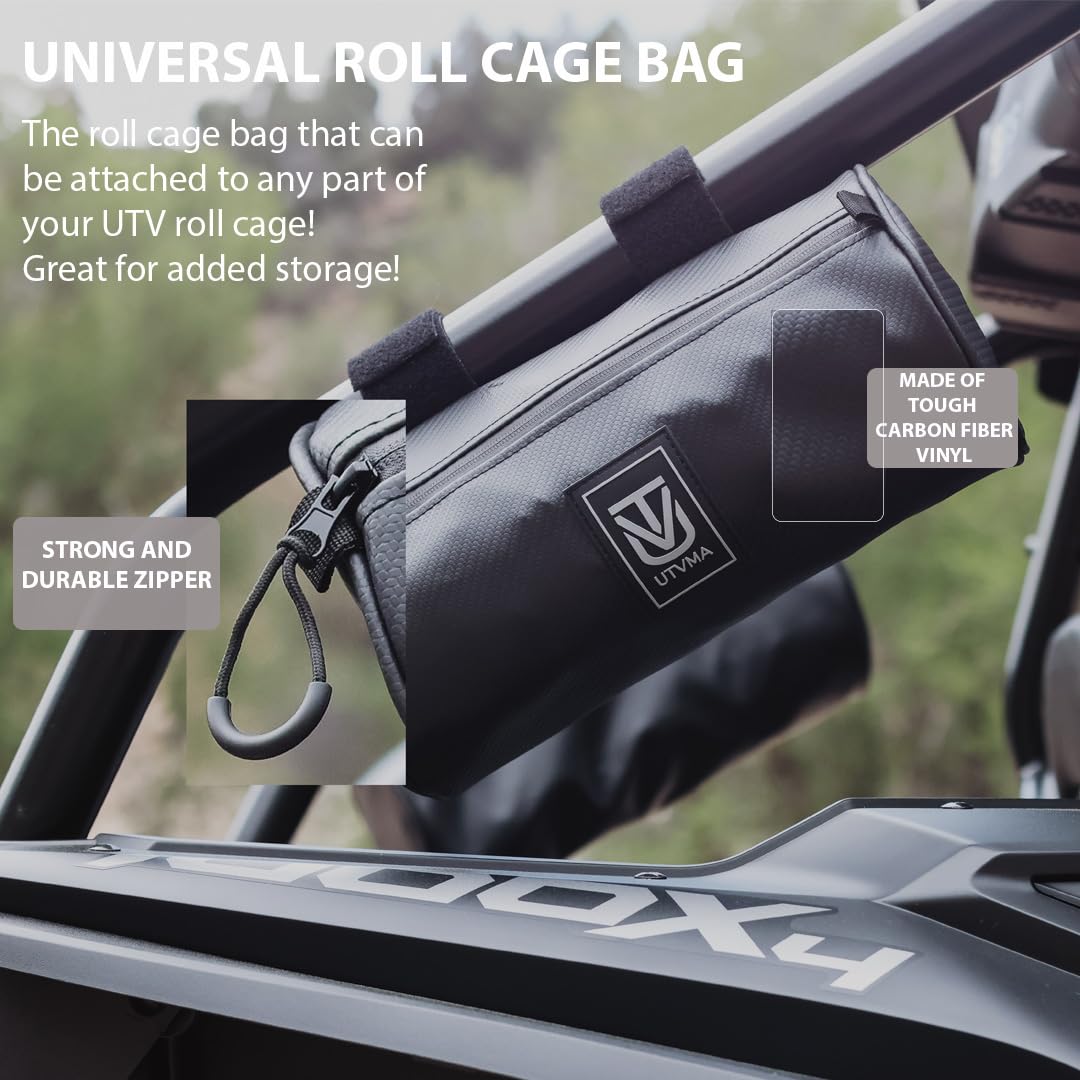 Universal Roll Cage Bags Set of 2 - Durable Storage Solution for Jeep, SUV & Off-Road Vehicles | Perfect for Camping, Road Trips & Outdoor Adventures