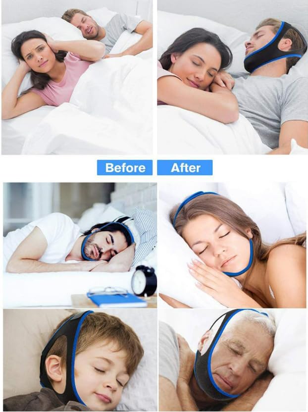 Veralabs Airflow Jaw Strap 2024 - 2 Pack Purple Mouth Tape for Sleeping, Anti-Snoring Chin Strap, Breathable Nighttime Mouth Closure Solution - Perfect for Sleep Apnea Relief & Better Breathing at Night