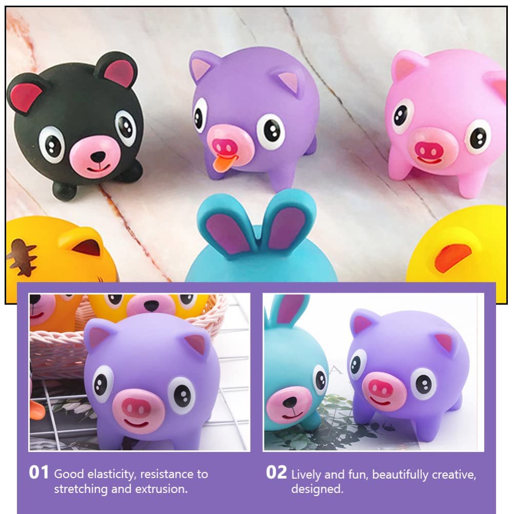 NUOBESTY Slow Rising Squeeze Pig Toy for Kids - Stress Relief & Sensory Fidget Toy, Fun Animal Squeeze Stick for Anxiety Relief & Decompression (Purple) - Perfect for Classroom, Home & Travel Use