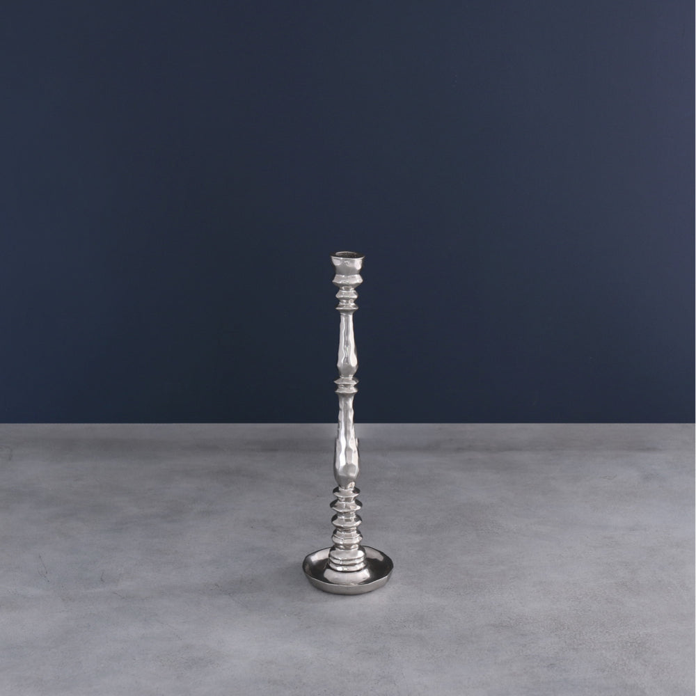 Beatriz Ball SOHO Crosby Candlestick Holder - Elegant Silver Plate Candle Holder for Dining Table, Wedding Centerpiece, Home Decor
