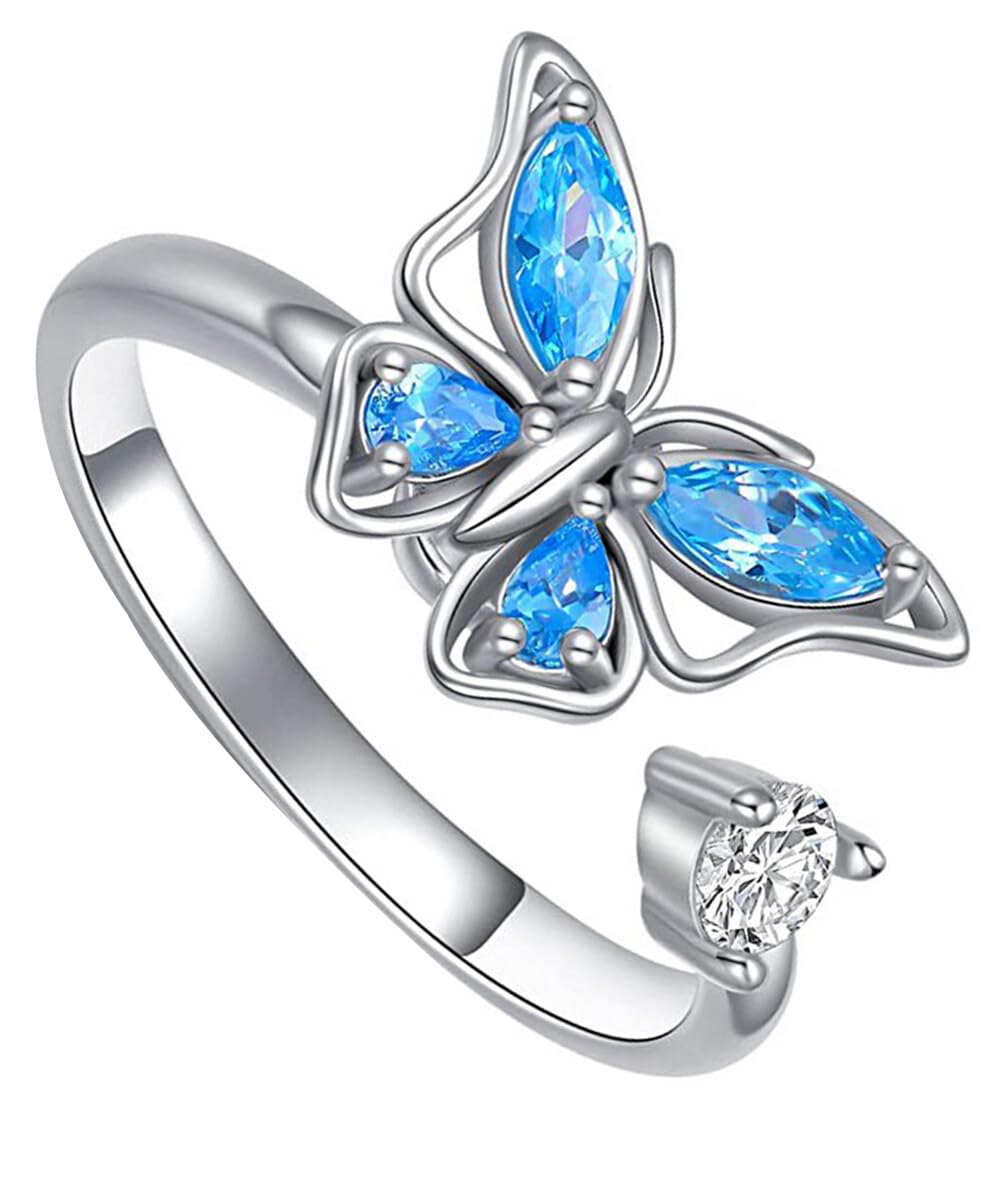 Elegant Silver Butterfly Ring for Women - Perfect Anniversary & Birthday Jewelry Gift - Stylish & Practical for Everyday Wear or Special Occasions