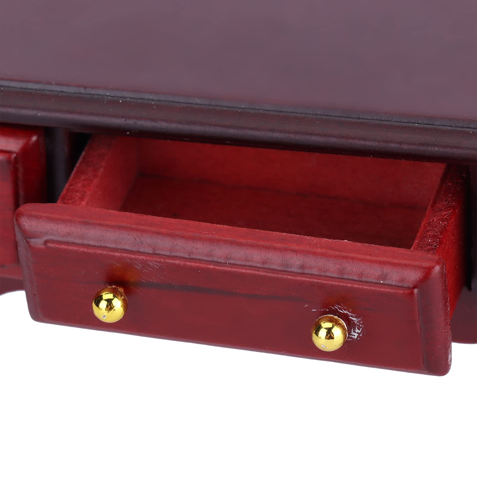 1:12 Miniature Wooden Dollhouse Desk - Retro Writing Table for Dollhouse Decor & Play