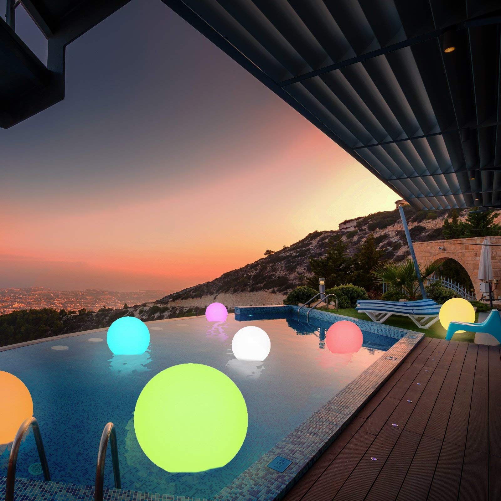 16-Inch LED Floating Pool Lights Battery Operated - Waterproof Decorative Lights for Pools, Weddings, Parties & Outdoor Decor | Perfect for Night Swimming, Garden Parties, Backyard Events