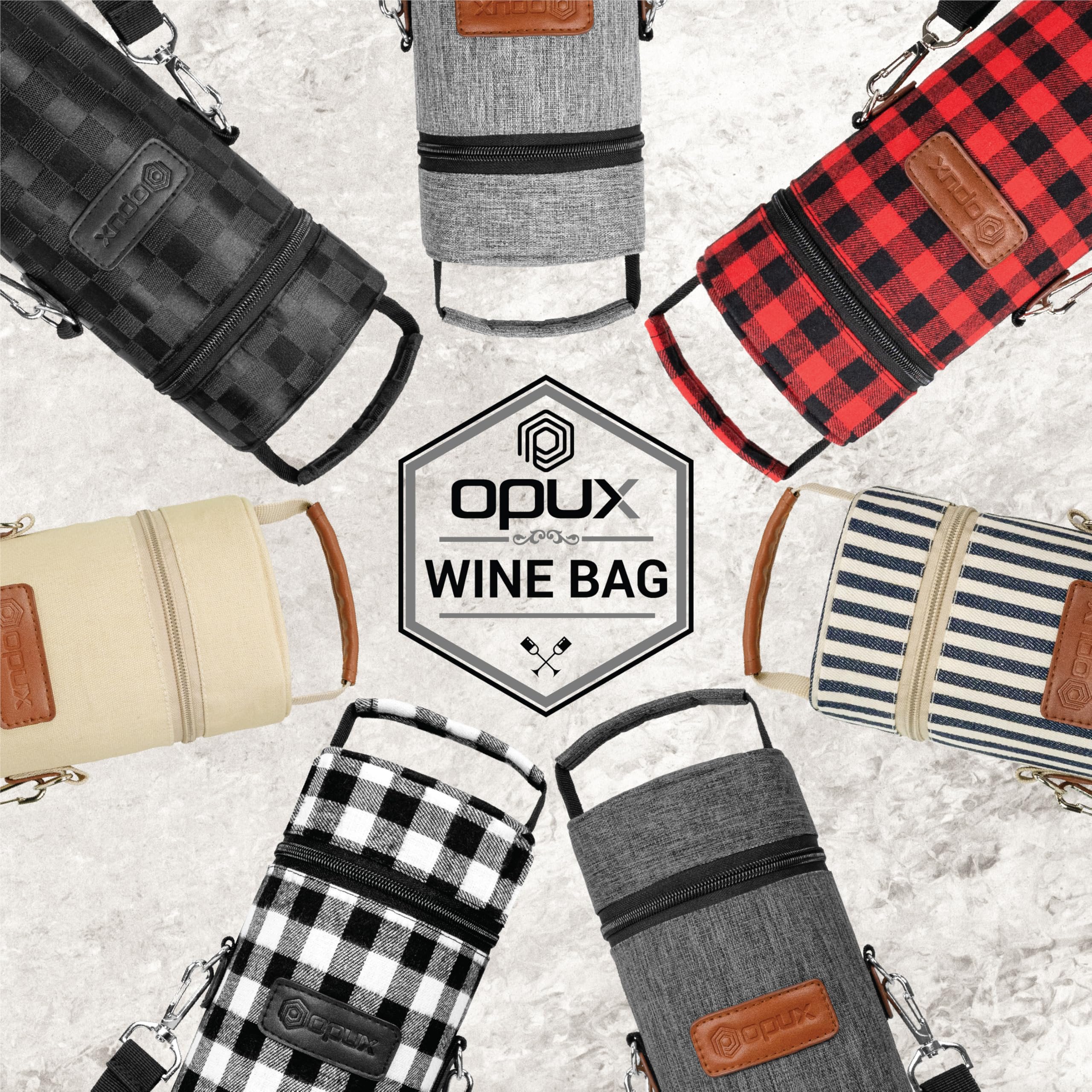 Premium Insulated Wine Cooler Bag - Single Bottle Carrier Tote with Shoulder Strap for Travel, Picnic & Beach | Thermal Wine Holder Case | Perfect Wine Gift for Men & Women | Heather Light Gray | Ideal for Outdoor Adventures, Parties & Wine Lovers