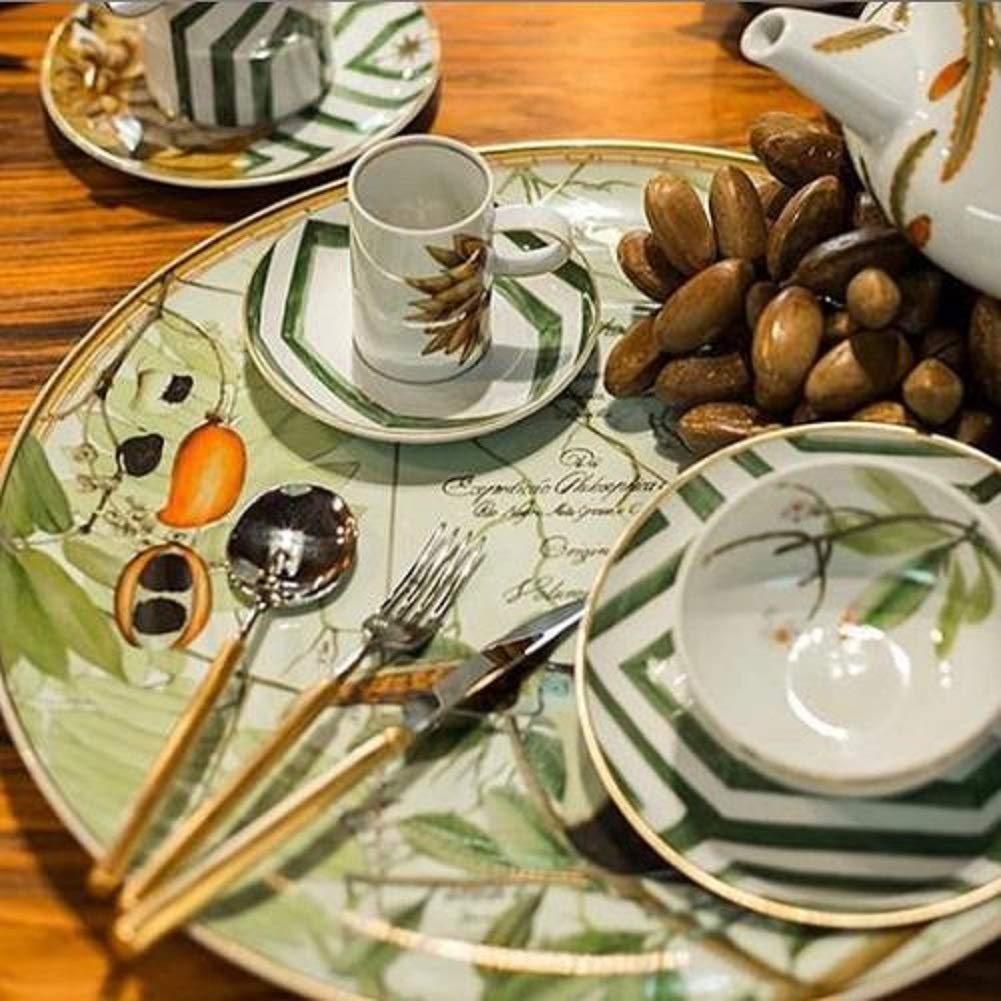Vista Alegre Amazonia 11.1 Inch Large Cake Stand - Elegant Ceramic Dessert Plate for Wedding, Birthday Party & Afternoon Tea Display