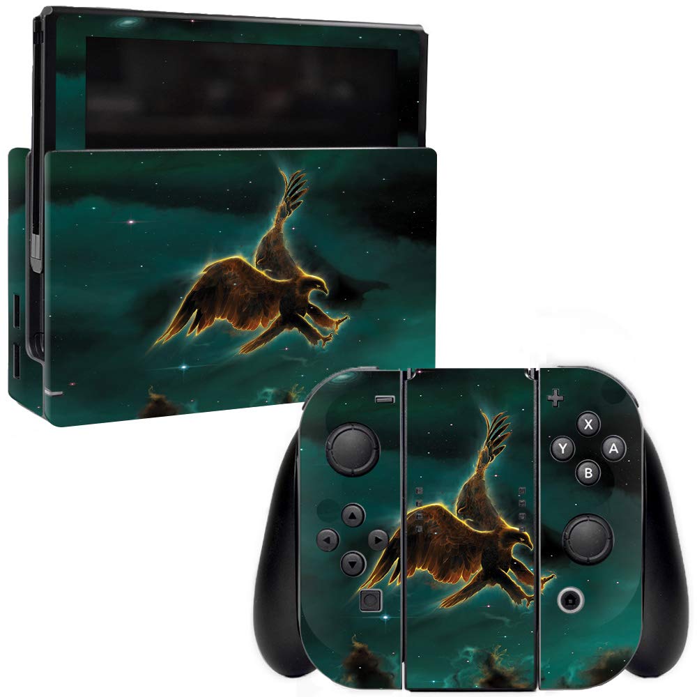 MightySkins Protective Vinyl Decal Wrap Cover for Nintendo Switch - Eagle Galaxy Design | Durable, Customizable Skin | Easy to Apply & Remove | Made in USA | Perfect for Gaming, Travel & Personalization