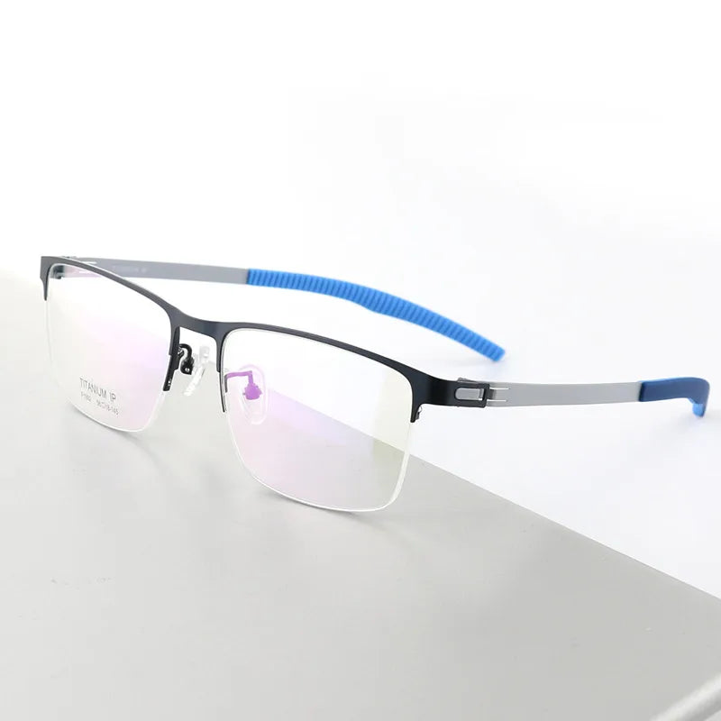 Aimee Unisex Semi-Rimless Square Titanium Sports Eyeglasses 2992 - Lightweight Durable Frames for Running, Cycling & Outdoor Activities