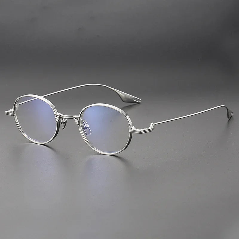 Aror Unisex Full Rim Oval Round Titanium Eyeglasses Frame 14222 - Lightweight Durable Glasses for Men & Women - Perfect for Reading, Work, and Everyday Wear