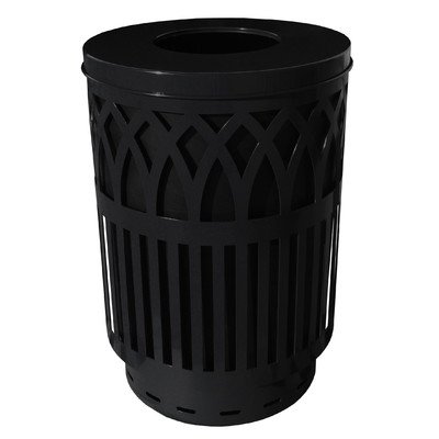 Covington 40-Gallon Steel Can in Silvadillo Color - Durable Storage for Home, Garage & Outdoor Use