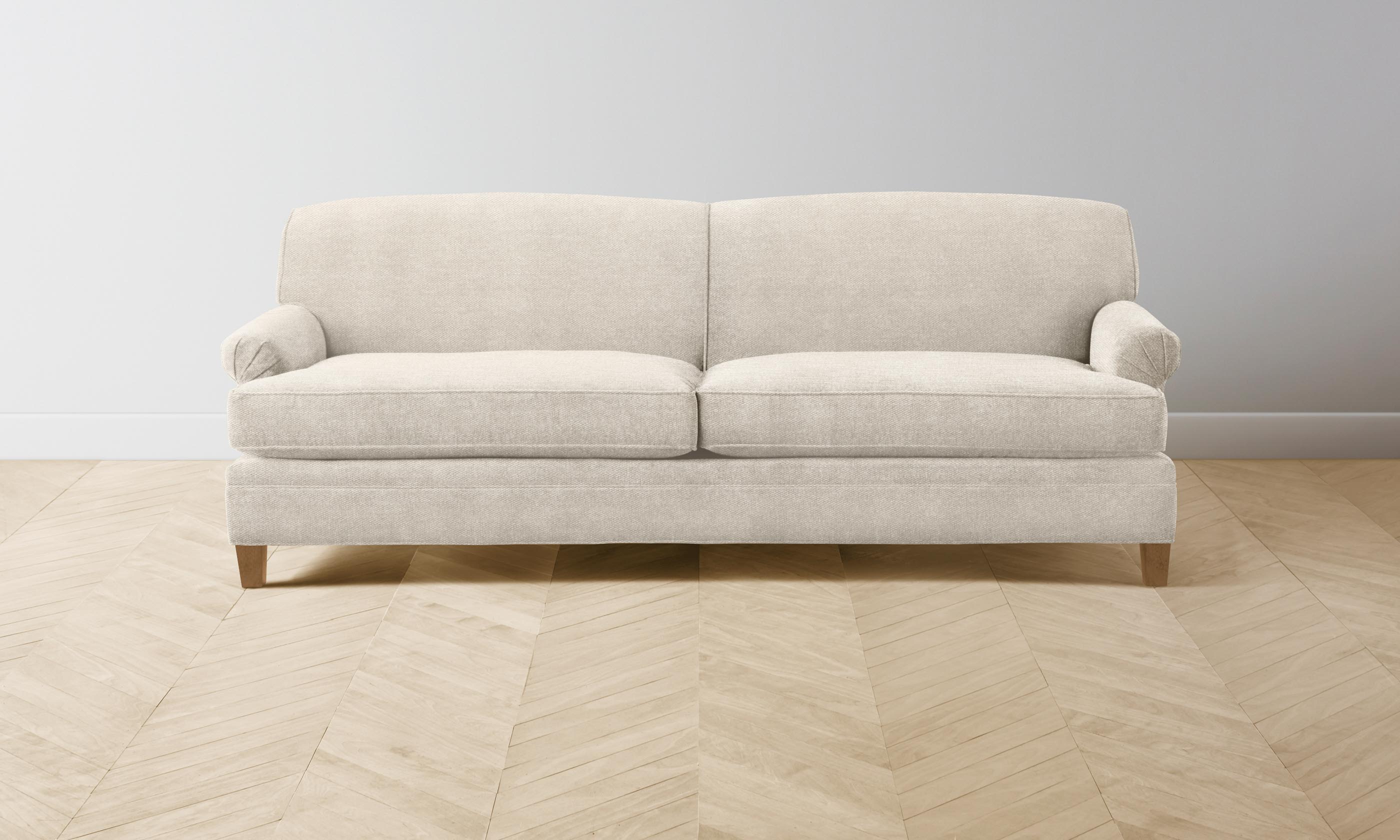 Carmine Sofa - Premium Performance Woven Chenille Fabric in Desert Color - Perfect for Living Rooms, Family Rooms & Cozy Home Spaces