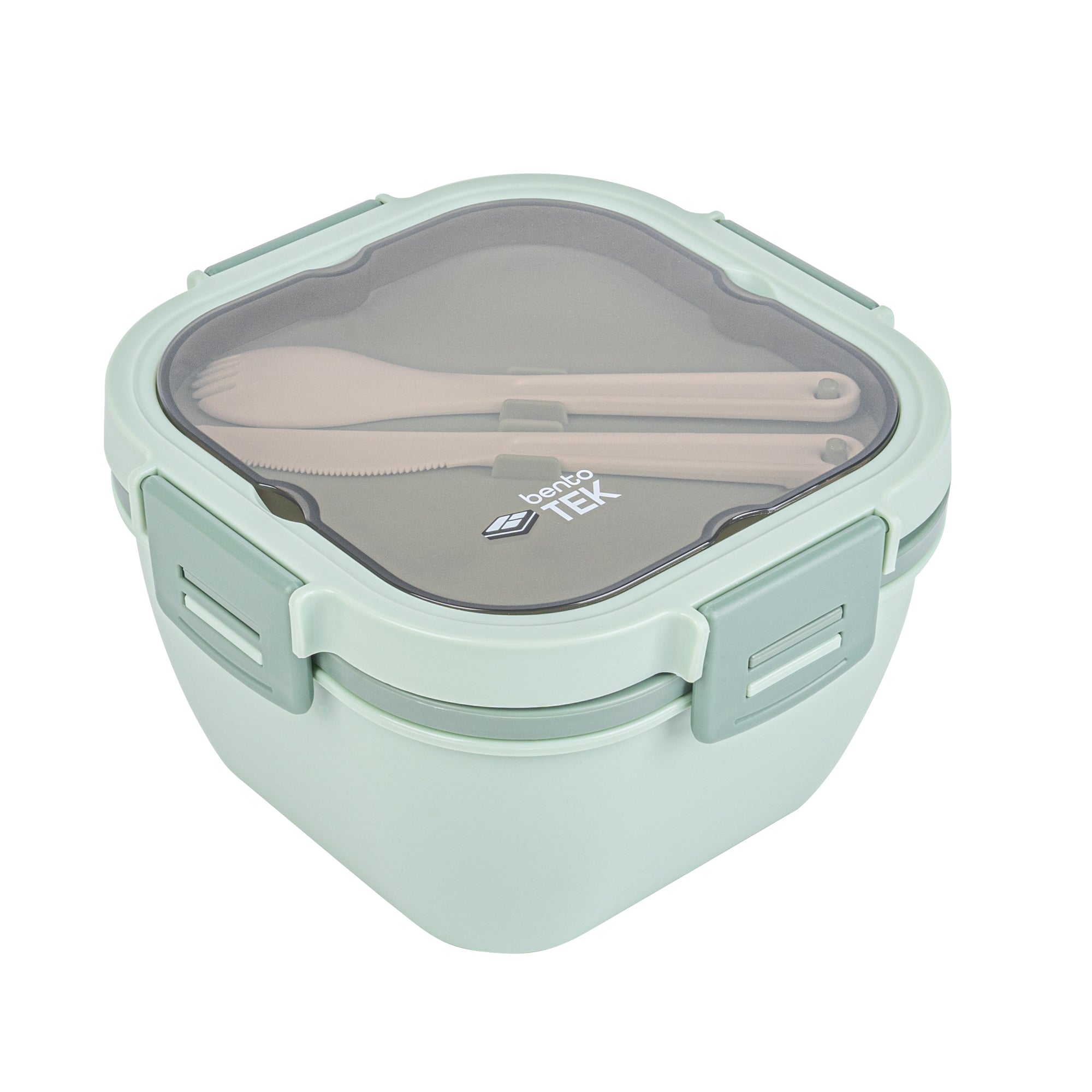Bento Tek 58 oz Eco-Friendly Lunch Box | BPA Free, Microwave & Dishwasher Safe | Includes Fork & Knife | 7.25