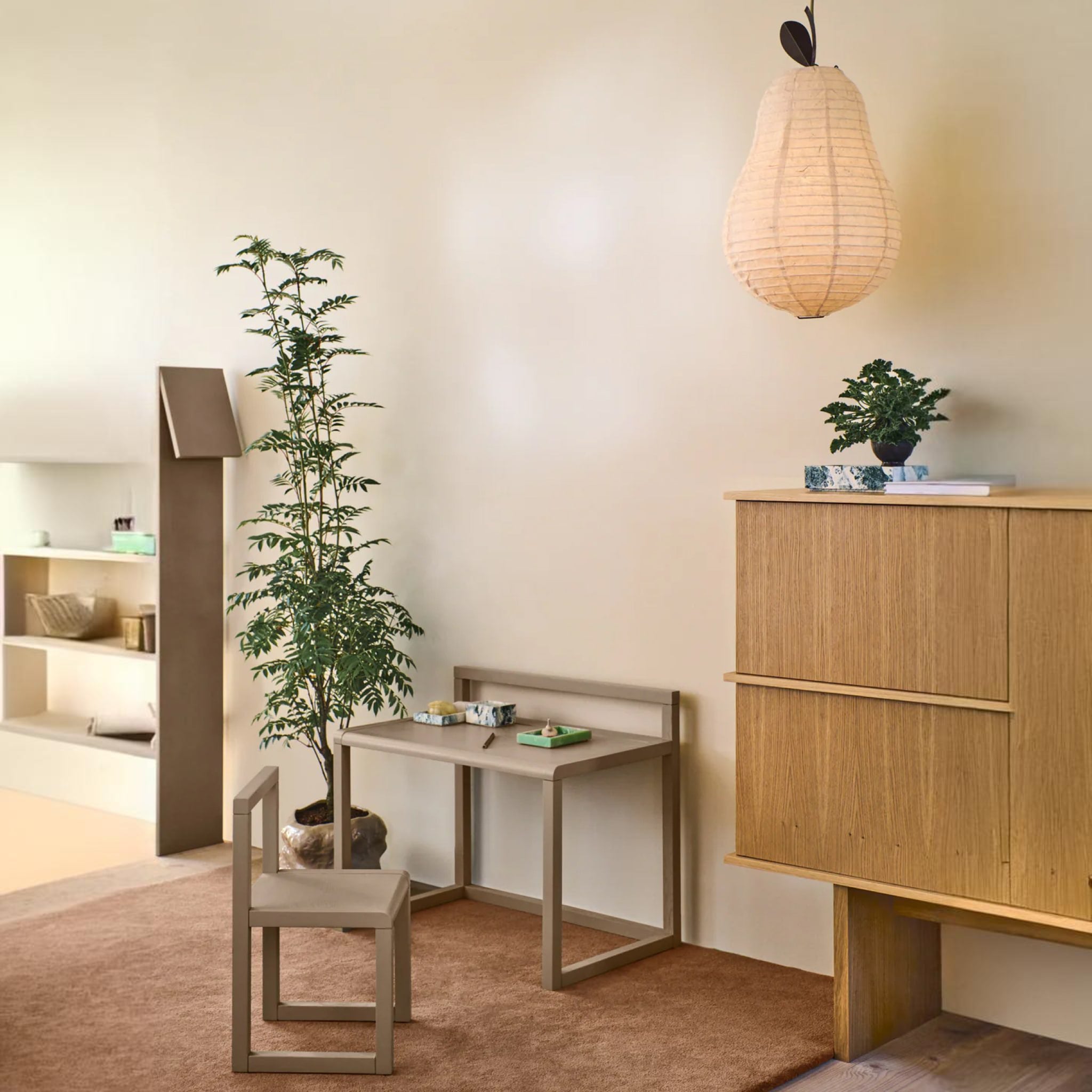 FERM LIVING Pear Lampshade - Natural Rattan Pendant Light Shade for Bedroom, Living Room & Dining Room Decor