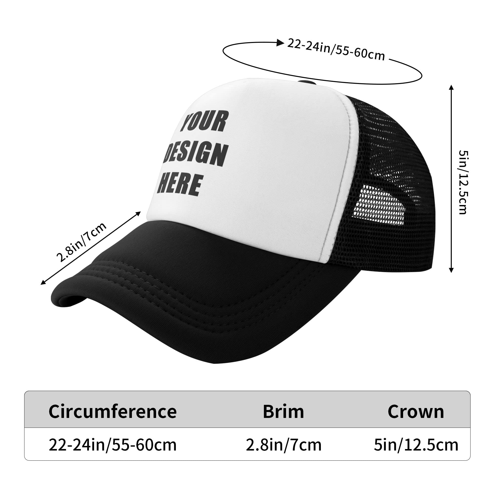 Custom Personalized Baseball Caps for Men & Women - Design Your Own with Photos & Text - Unique Embroidered Hat Gift for Birthday, Anniversary & Sports Events